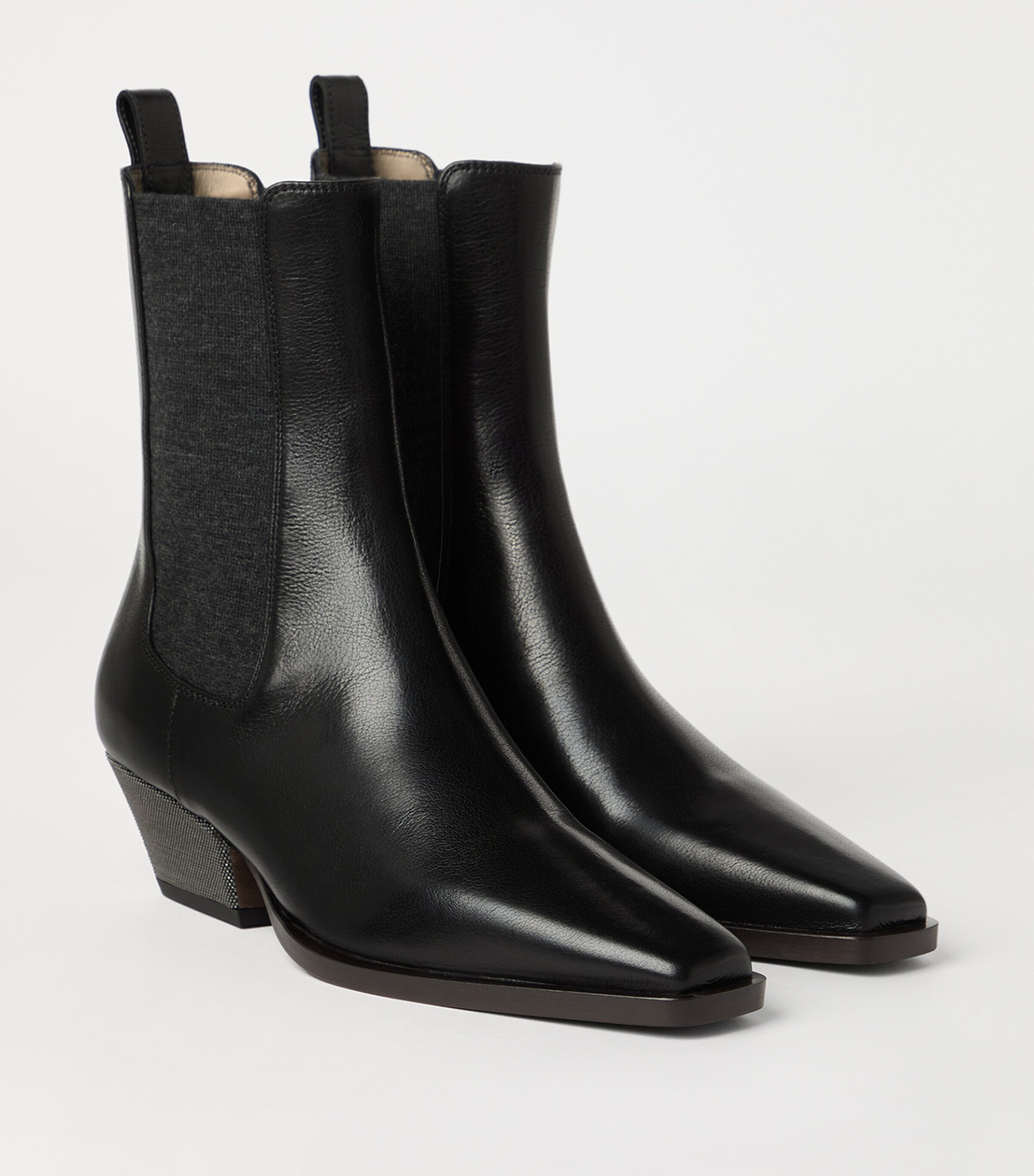 Leather Chelsea Heeled Boots 50 C101 Image 3
