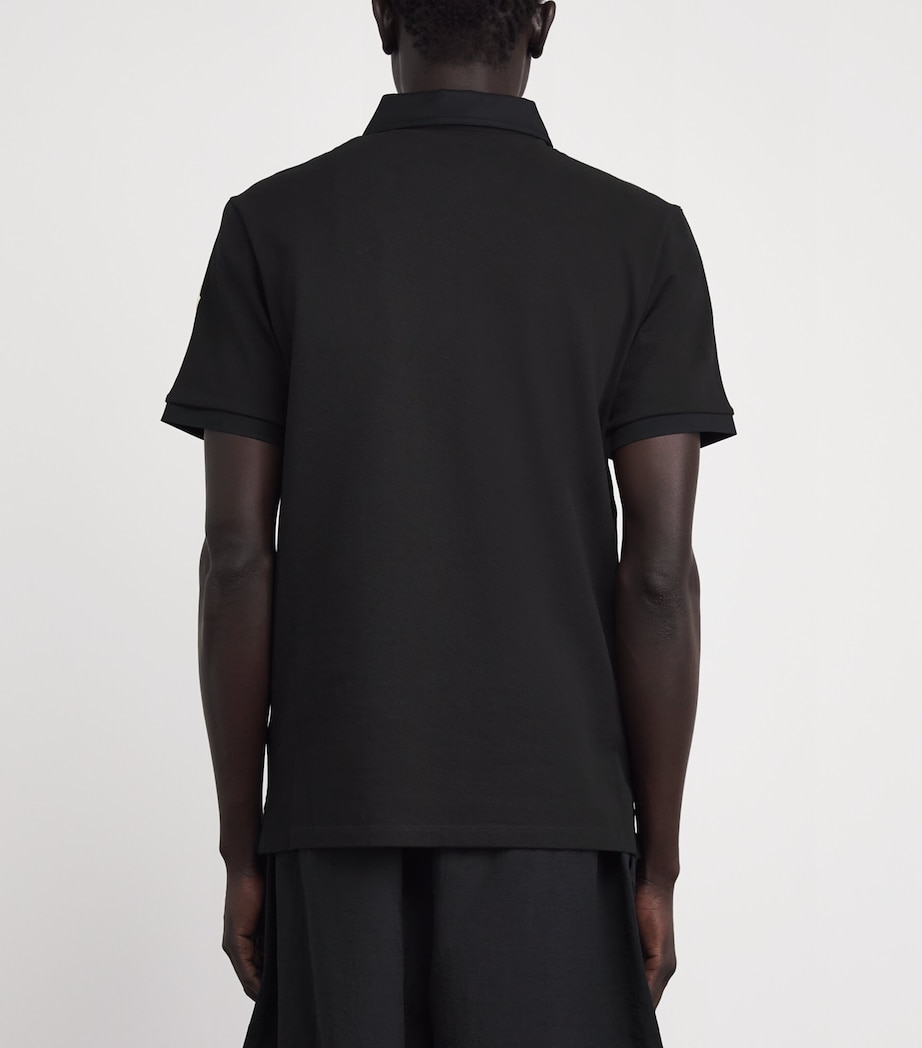 Moncler Mens Piqué Cotton Logo Shirt Image 5