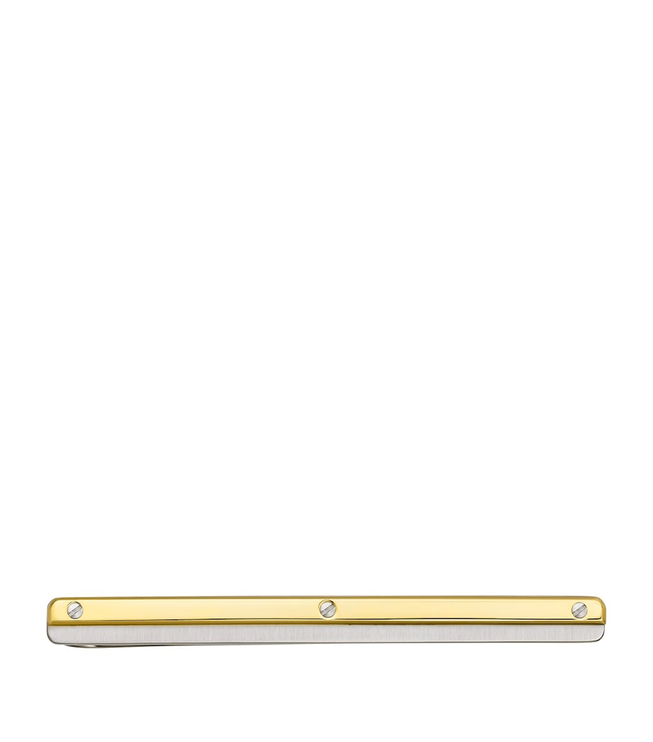 Cartier Yellow Gold and Stainless Steel Santos de Cartier Tie Clip Image 1