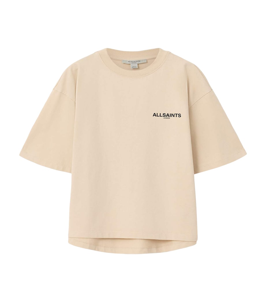AllSaints Womens Organic Cotton Halis Amelie T-Shirt Sandy White Image 1