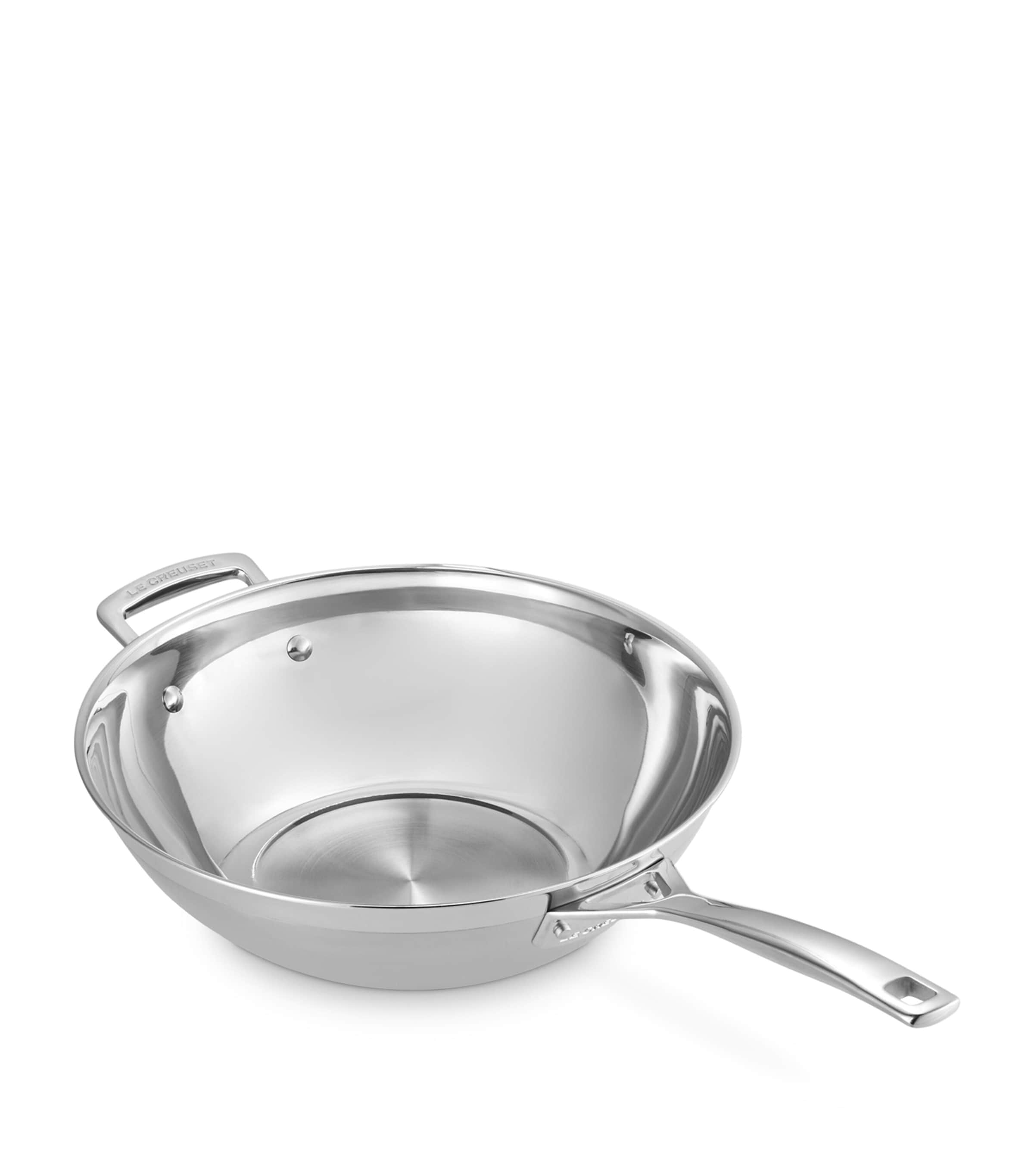 Le Creuset Stainless Steel 3-Ply Wok (30cm) Image 4