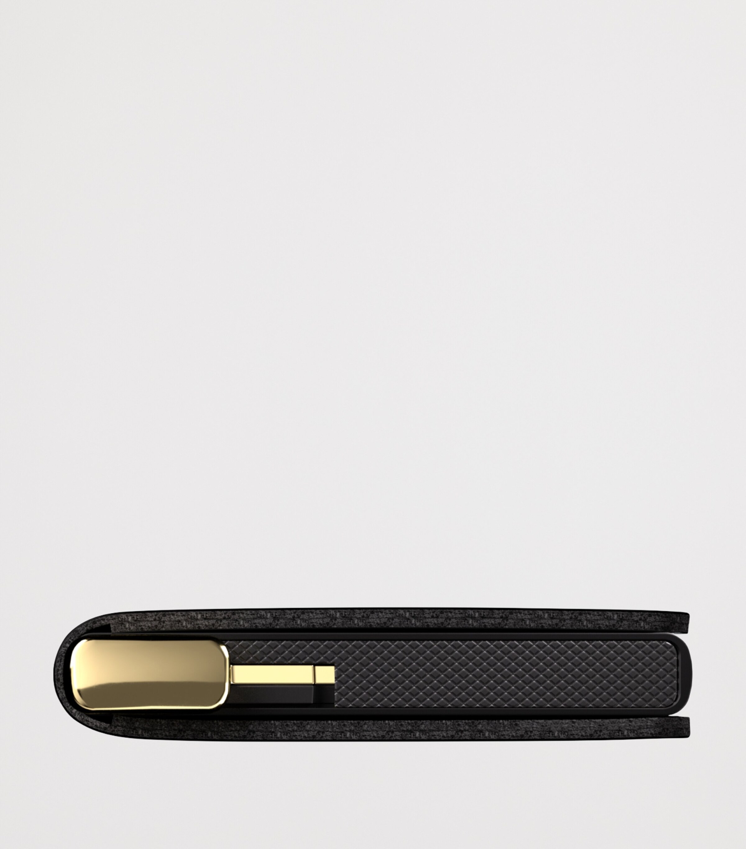 Leather Diamond-Embossed Slimwallet BLACK Image 5