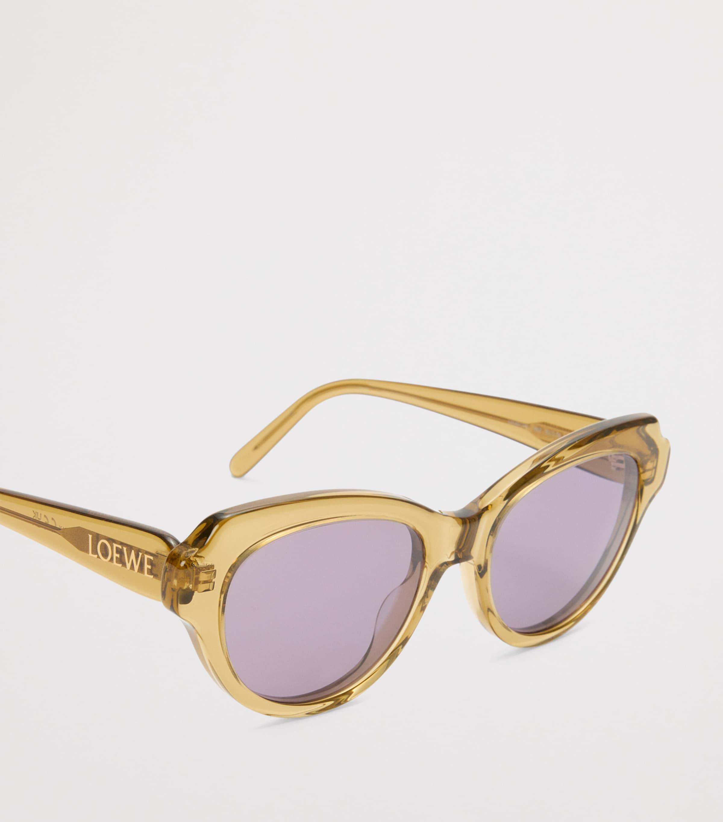Acetate Swan Slim Sunglasses TRANSPARENT OLIVE Image 4
