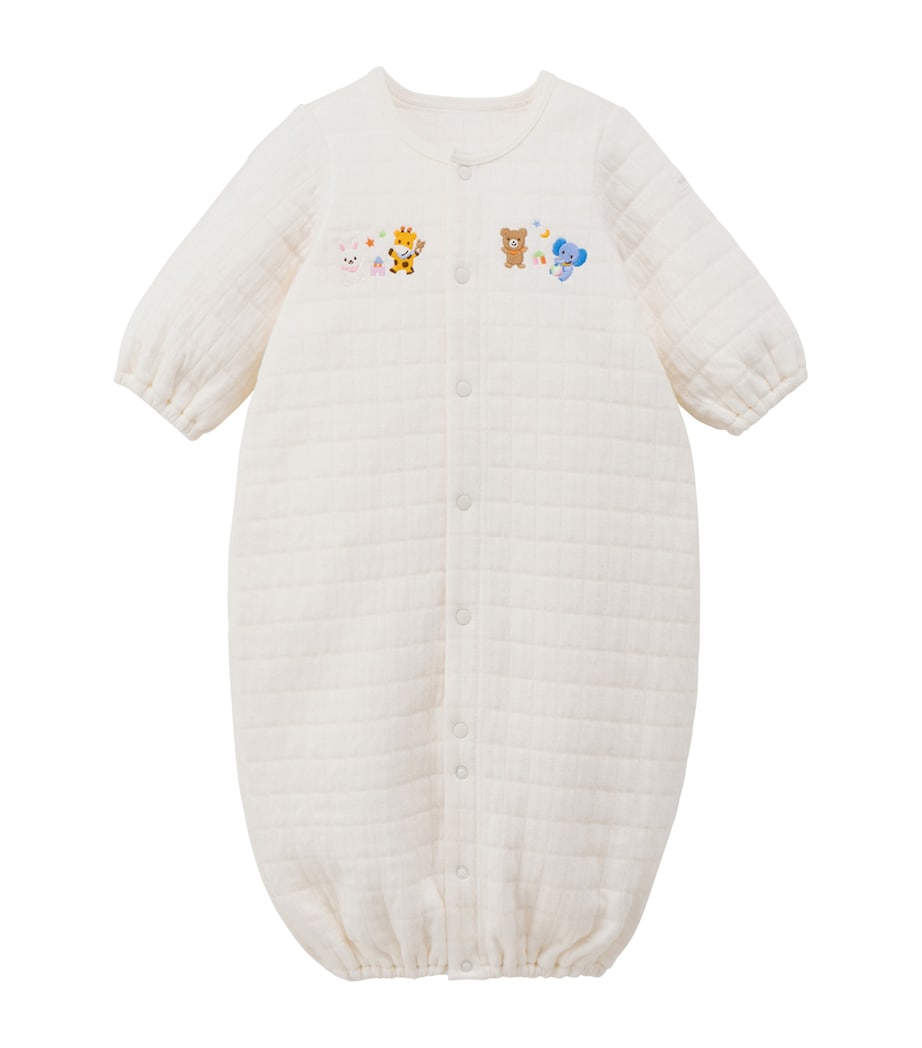 Miki House Animal Embroidered Playsuit (1 Month) Image 1