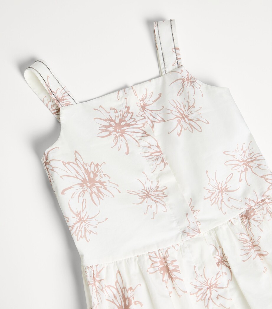 Brunello Cucinelli Kids Cotton Floral Dress (4-6 Years) Image 3