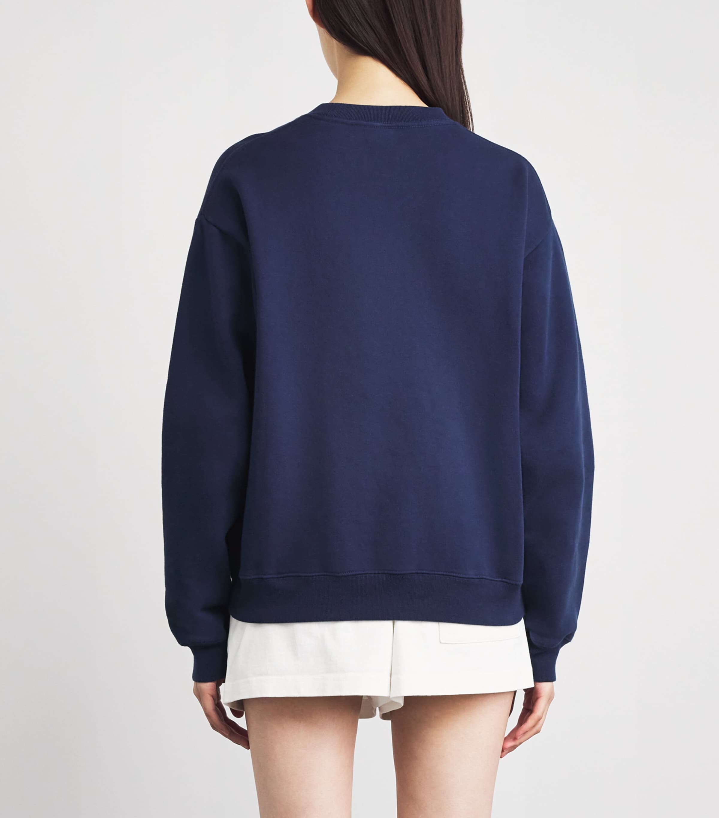 Sporty & Rich Womens Syracuse Embroidered Sweatshirt Dark Navy White Image 5