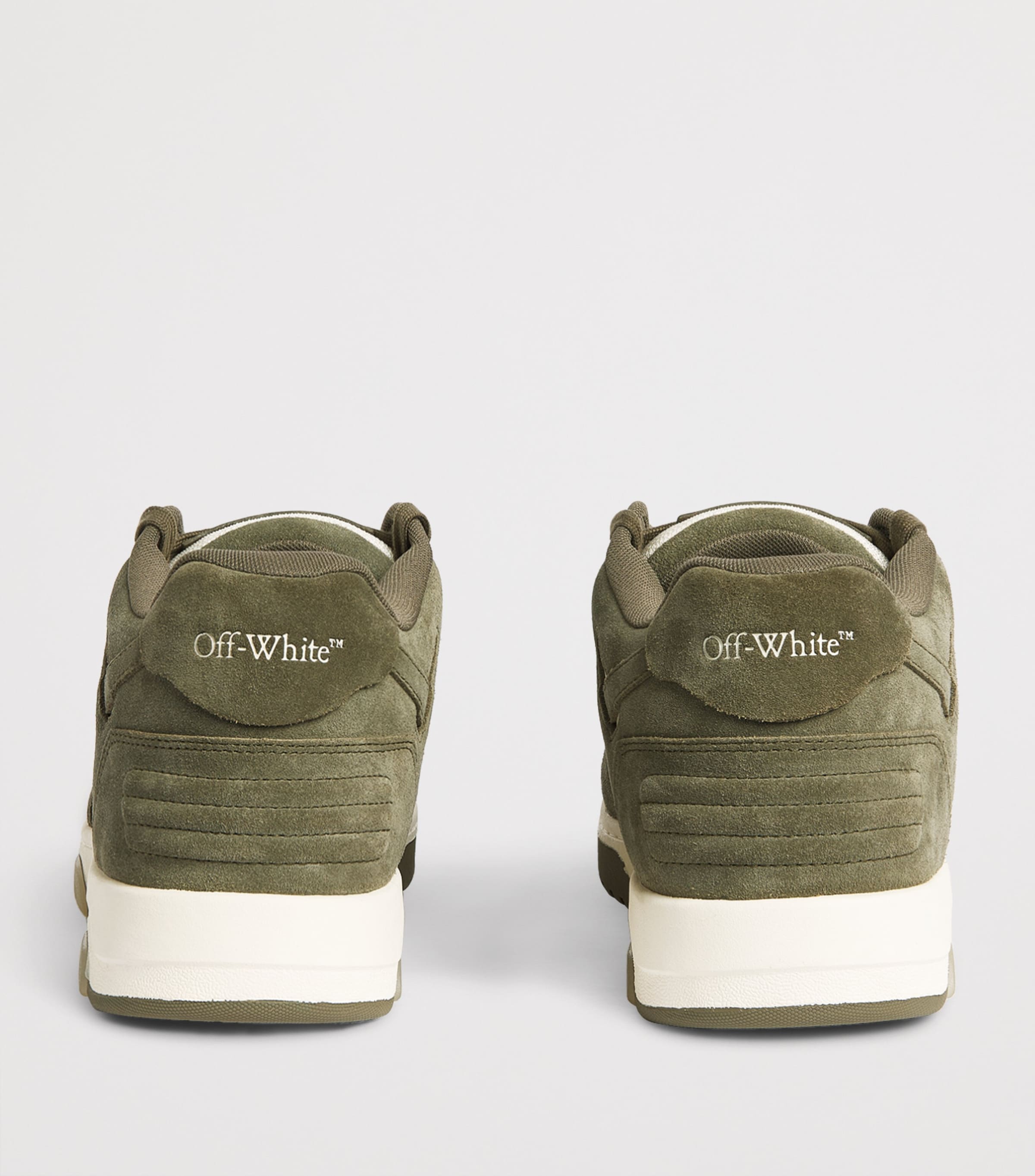 Off-White Suede Out of Office Sneakers Grey Mid Image 5