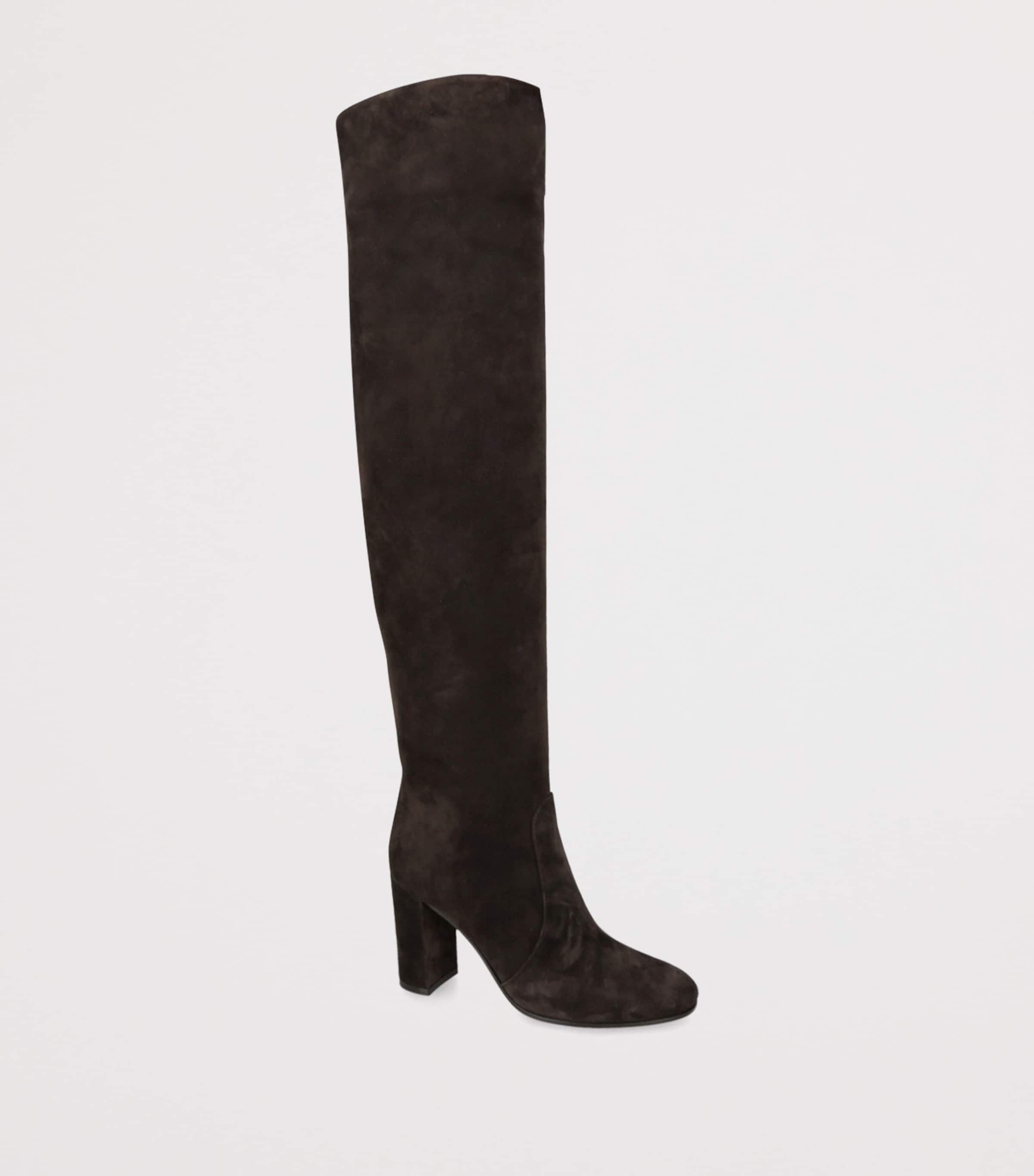 Gianvito Rossi Brown Suede Glen Over-The-Knee Boots 45 Harrods OM