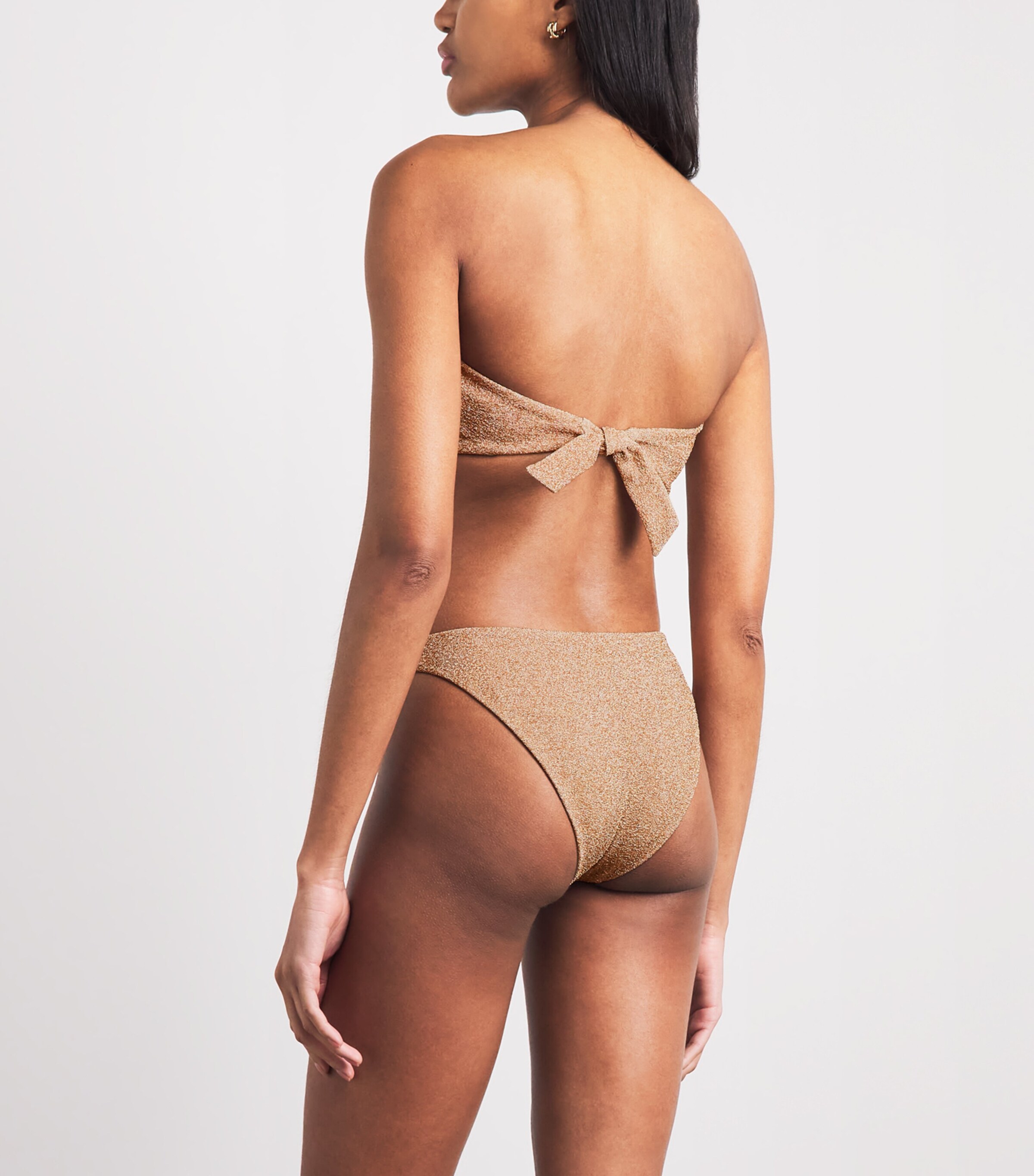 Devon Windsor Womens Glitter Helen Bikini Briefs Gold Shimmer Image 3