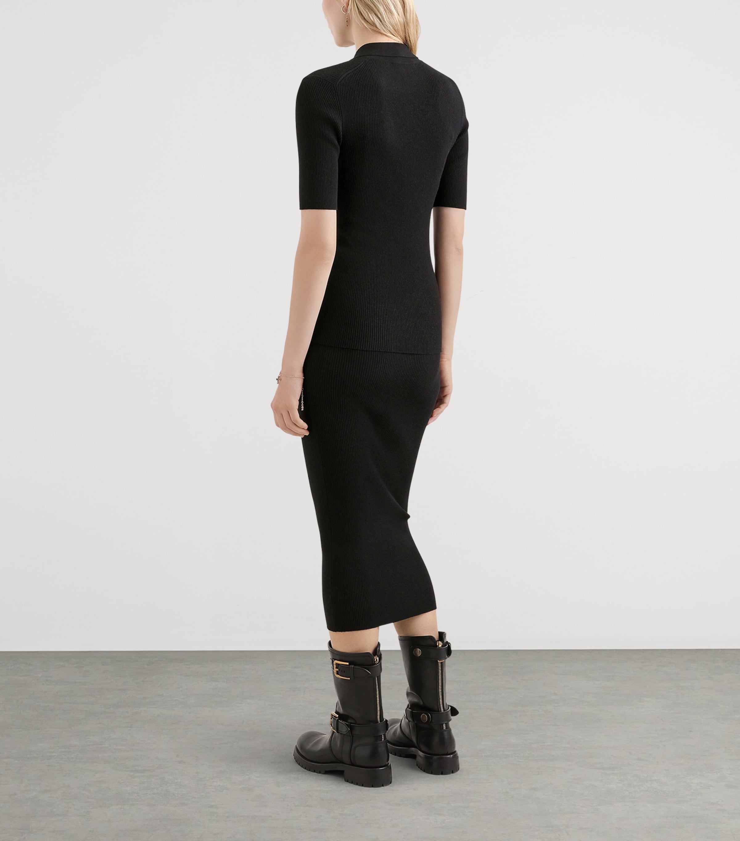 Slim-Fit Polo Sweater N0000-BLACK Image 3