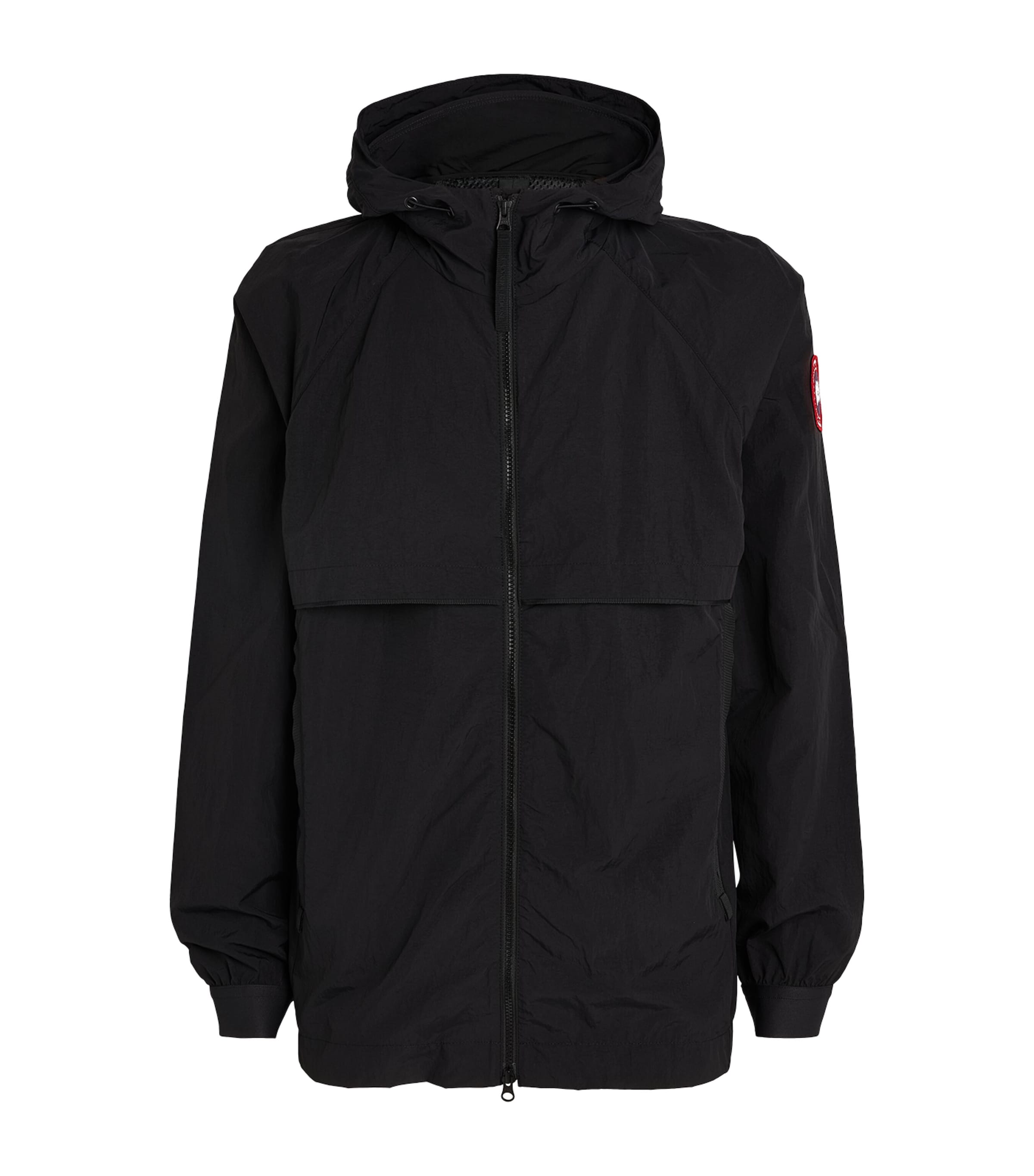 Canada Goose Hooded Windbreaker Jacket In Black