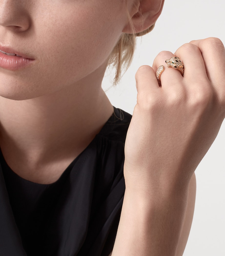 Yellow Gold, Diamond and Emerald Panthère de Cartier Ring YELLOW GOLD Image 2