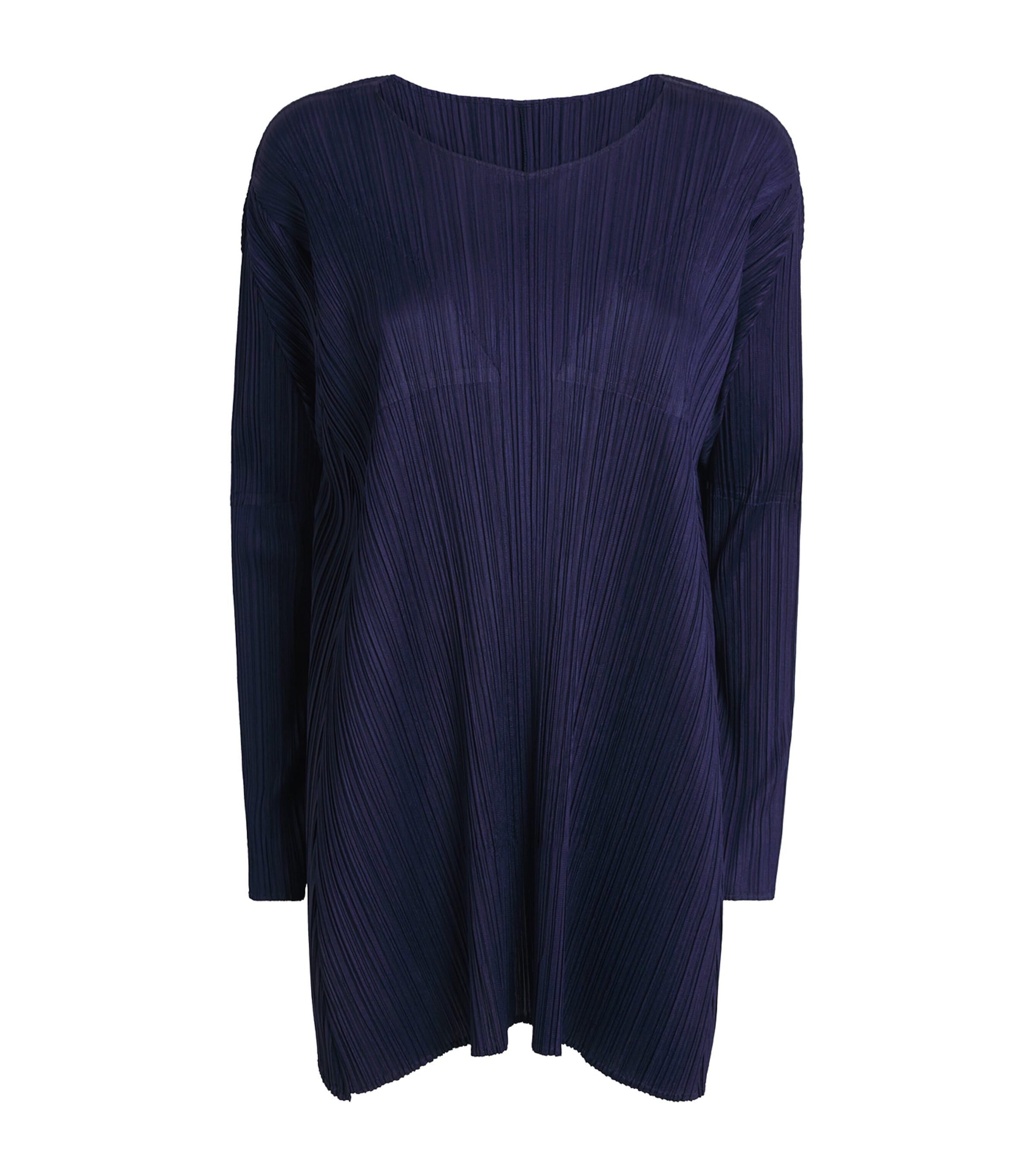 Pleats Please Issey Miyake Womens Efficient Square 2 Top Dark Navy Image 1