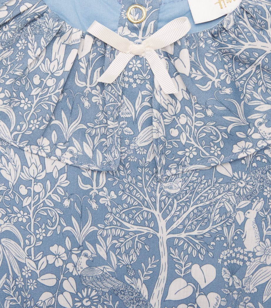 Harrods Cotton Woodland Bodysuit (0-18 Months) Blue Image 3