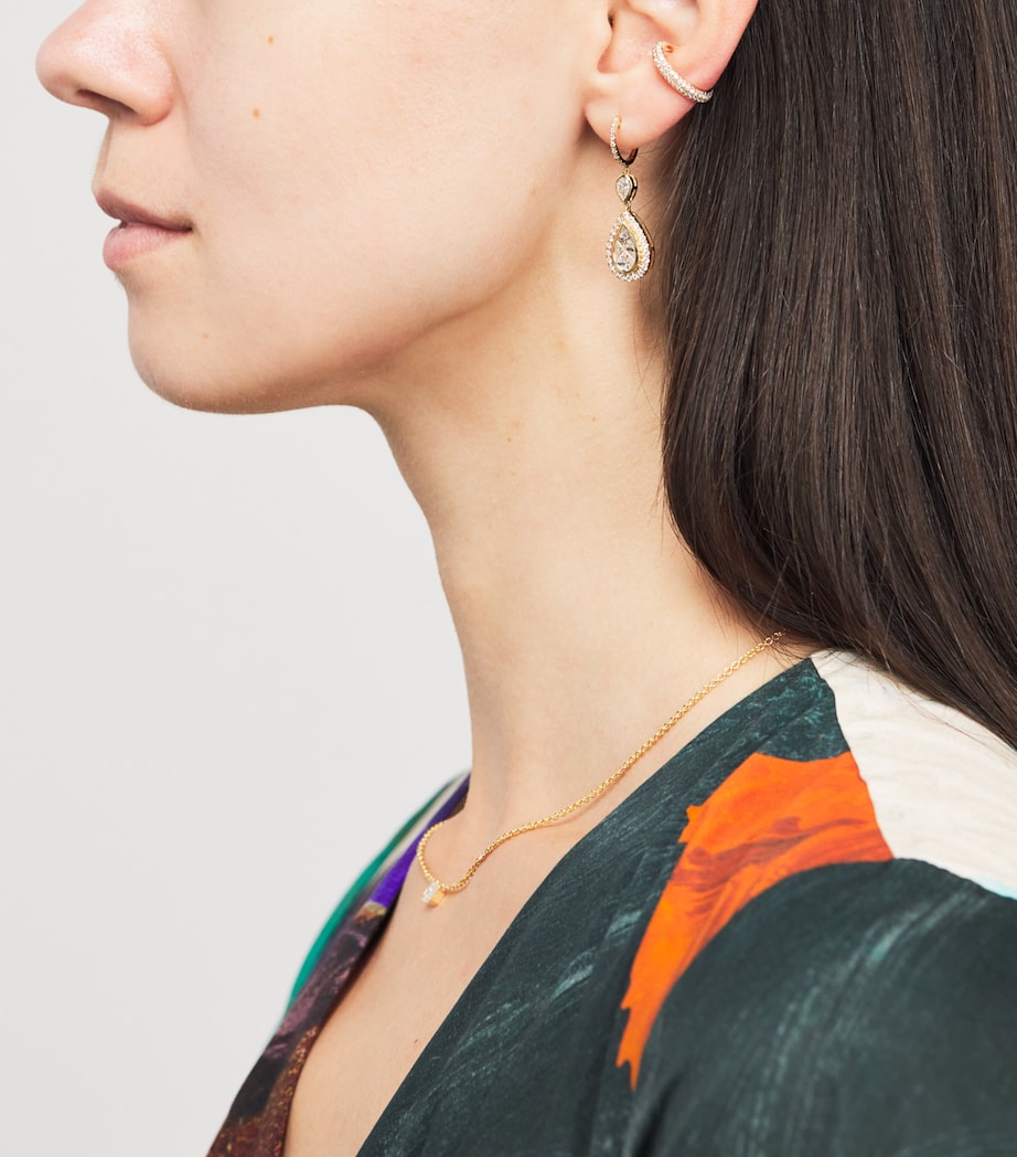 Yellow Gold and Diamond Boho Jumbo Single Ear Cuff YELLOW GOLD Image 2