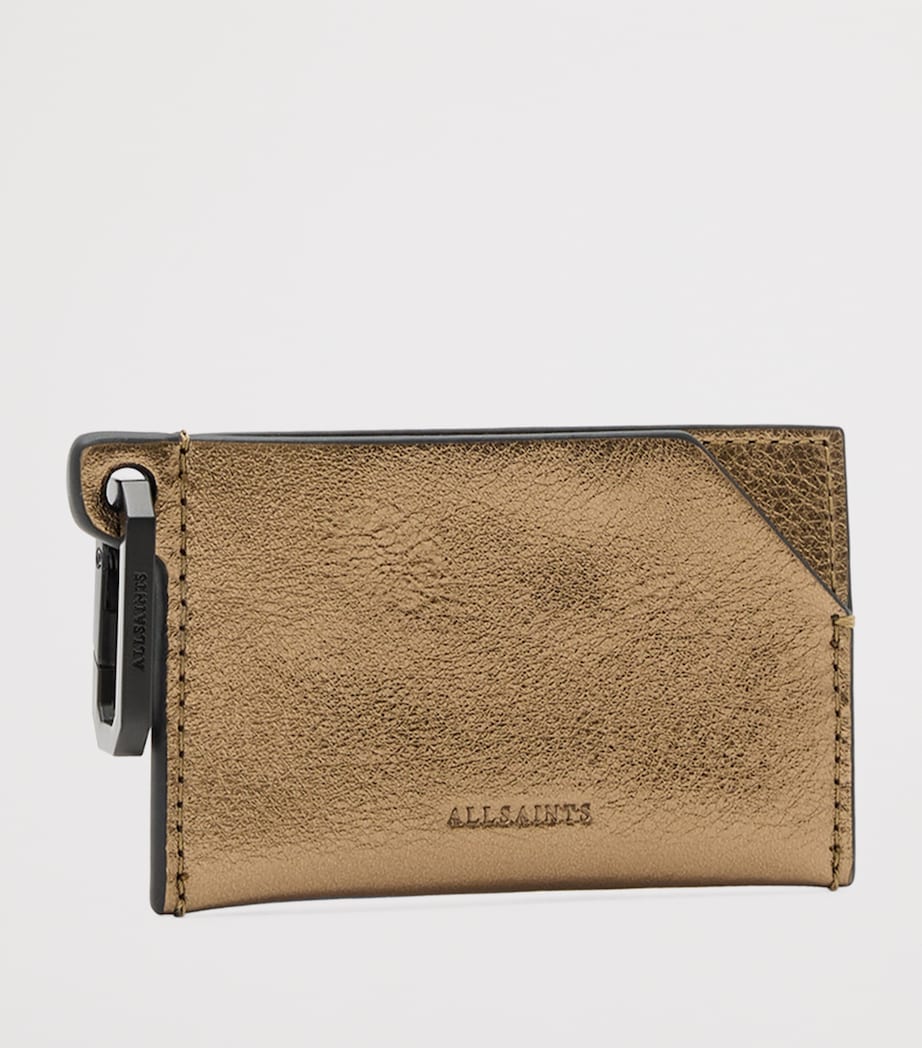 Metallic Leather Hex Card Holder WARM BRASS Image 3