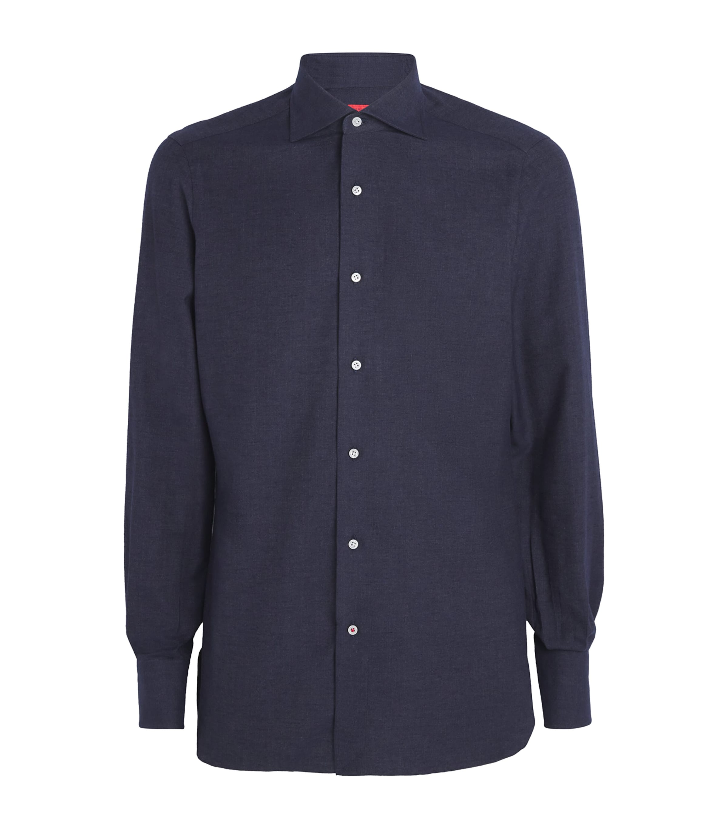 Isaia Cotton-cashmere Jersey Shirt In Blue