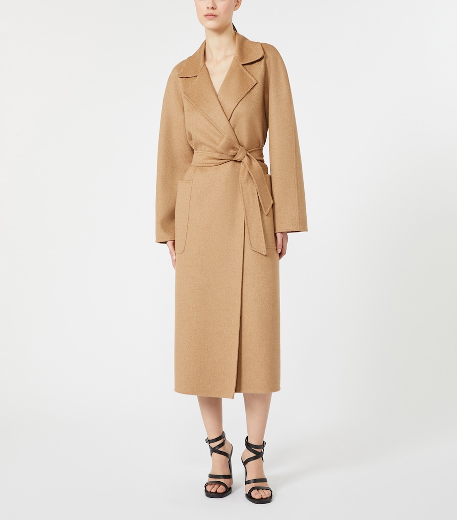Max Mara Womens Camelwool Belted Coat Camel Image 2