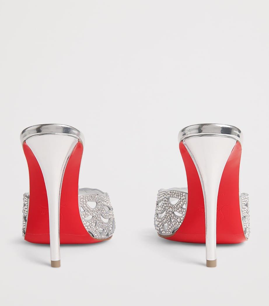 Christian Louboutin Womens Lasera Strass Mule Leather Mules 100 Image 4