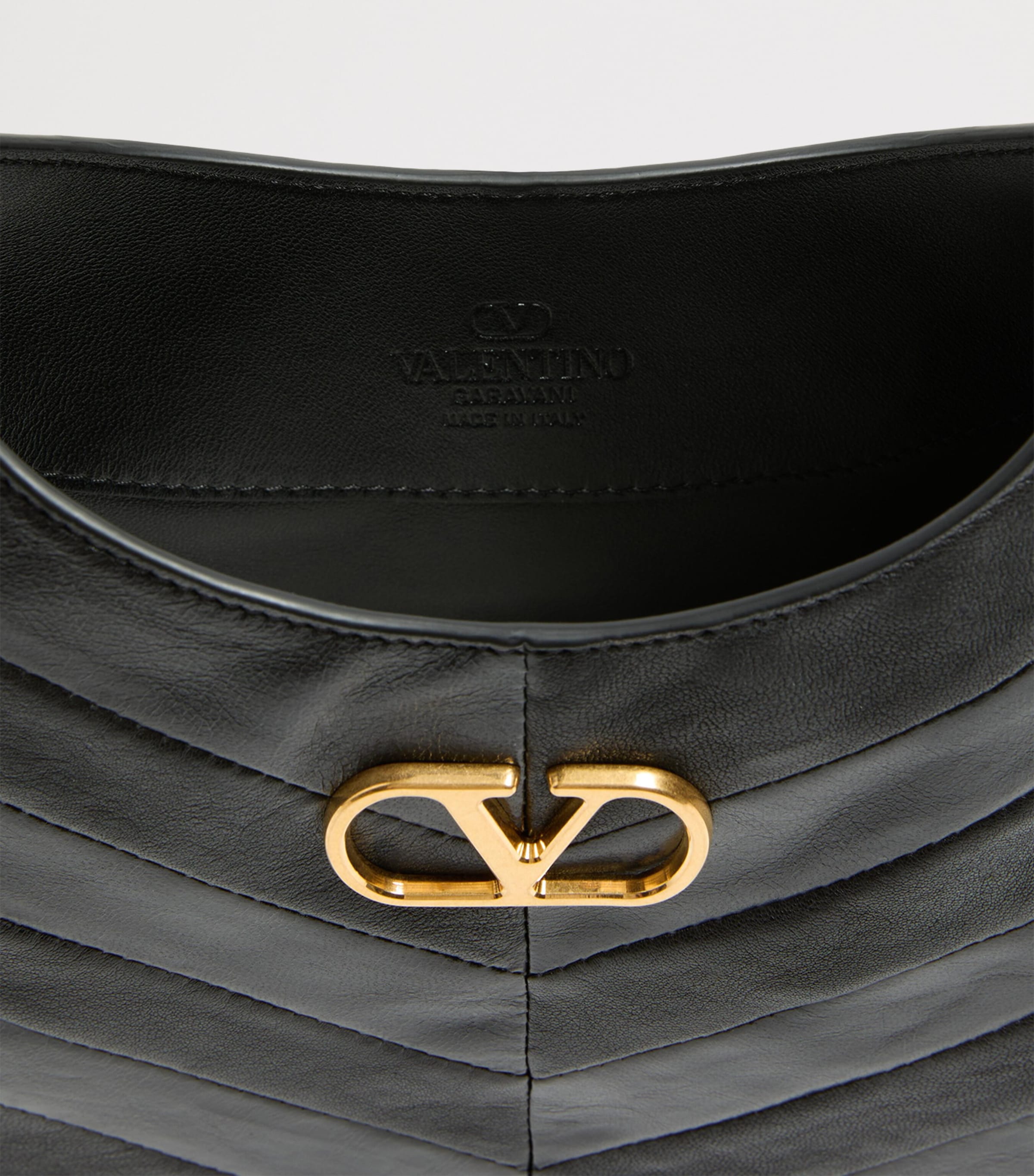 Valentino Garavani Womens Small Leather Hoboho Shoulder Bag Image 5