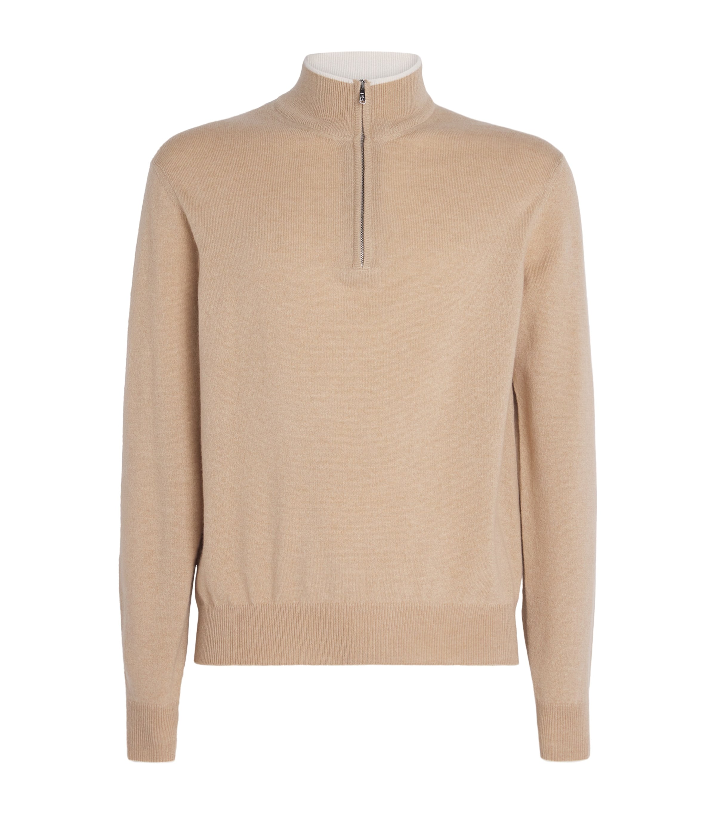 Cashmere Half-Zip Sweater A.5-DUNE Image 1