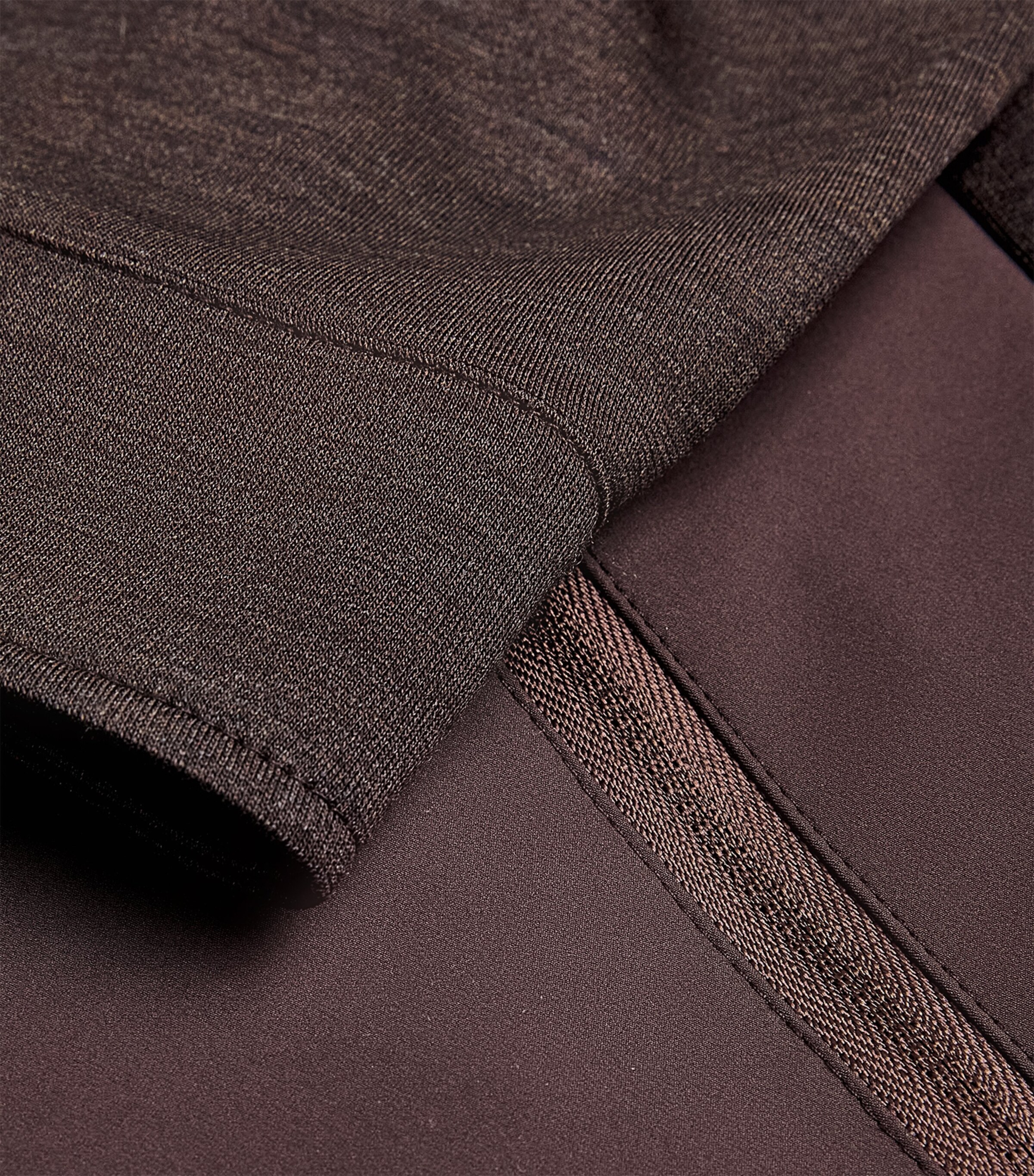 Wool Zip-Up Technical Jacket 04 BROWN Image 5