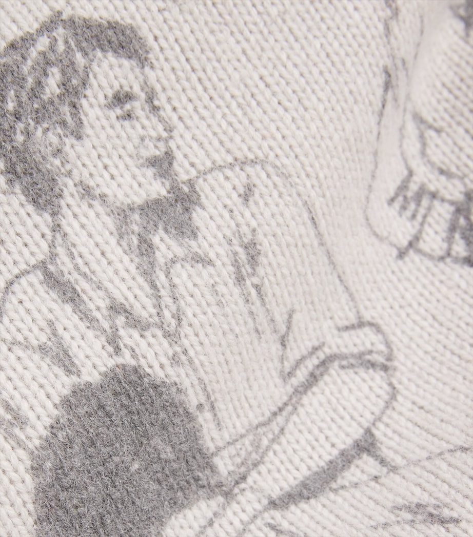 Wool-Blend Jacquard Print Sweater DOVE GREY Image 5