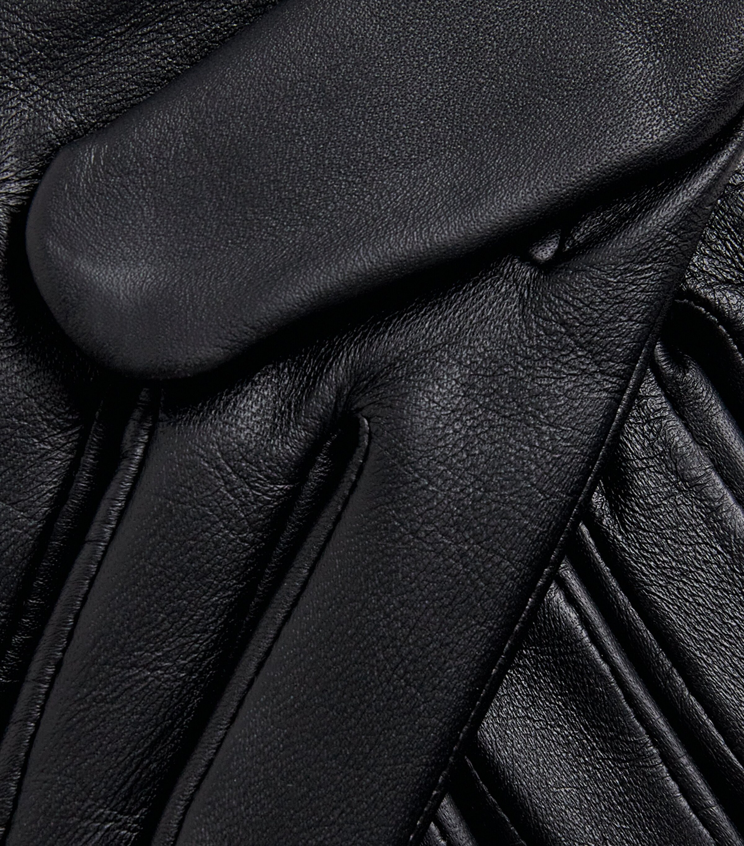Leather Cashmere-Lined Abercairney Gloves BLACK Image 2