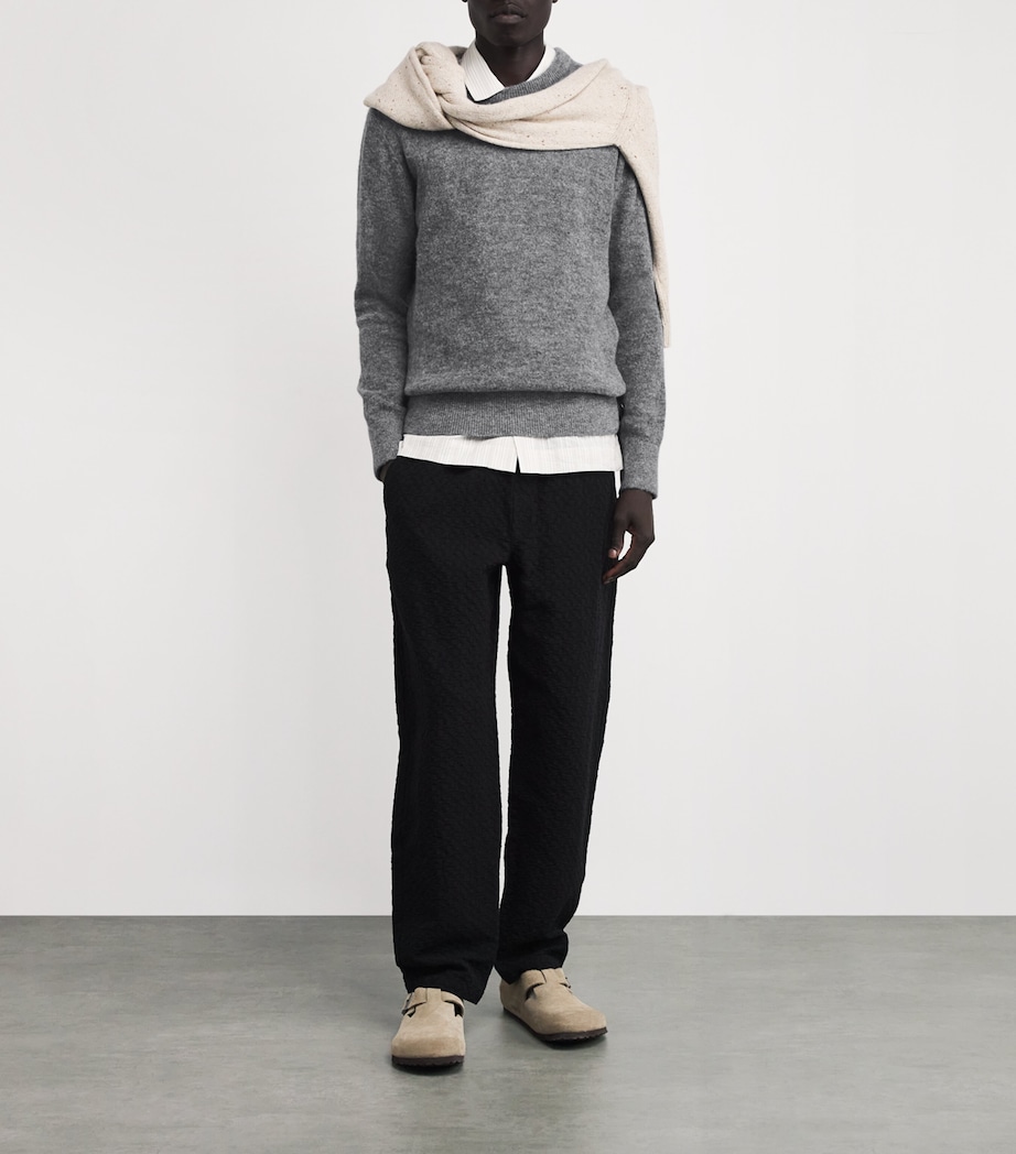 Alpaca-Merino-Blend Blenheim Sweater MID GREY Image 2