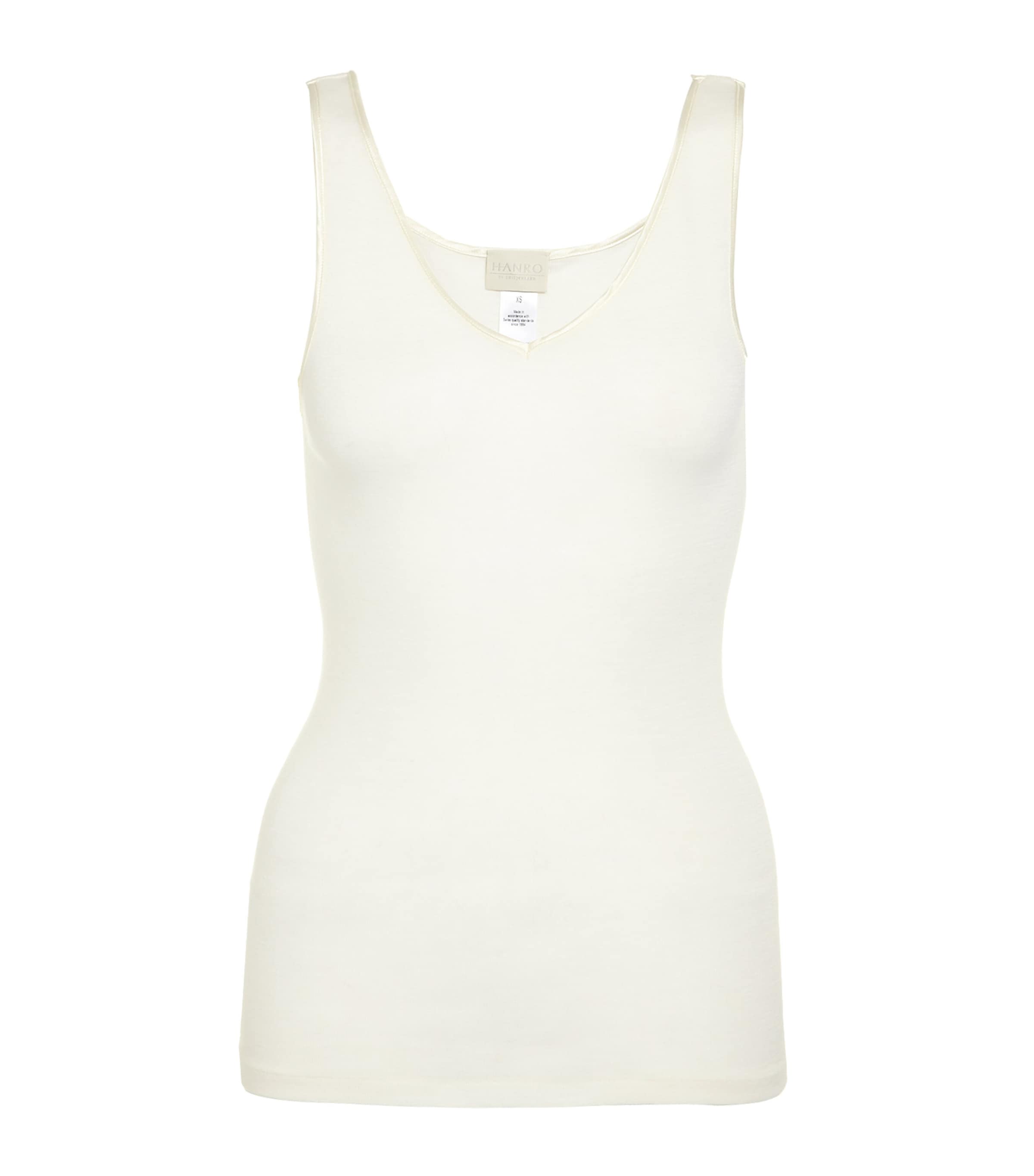 Hanro Wool And Silk Tank Top In Green