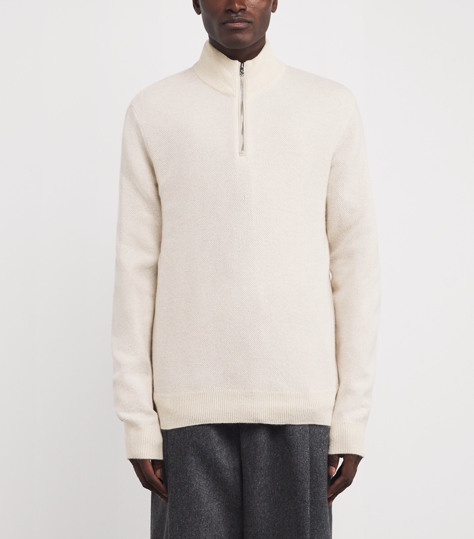 Cashmere Half-Zip Sweater CREAM MULTI Image 3