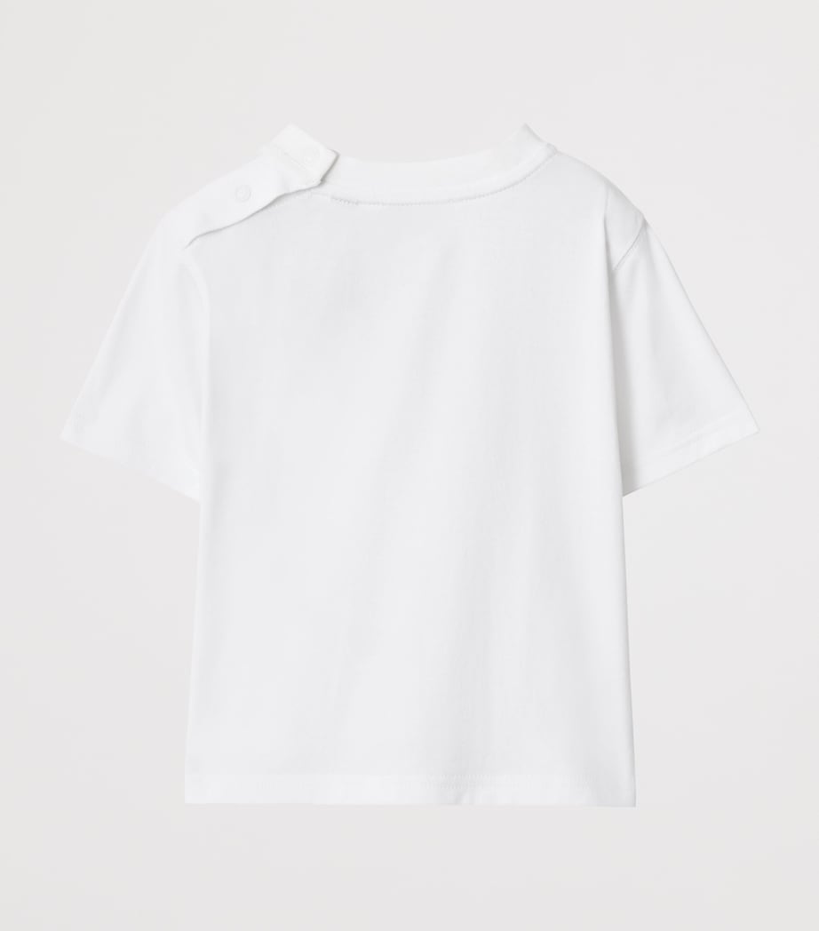 Burberry Kids Cotton Ski Bear T-Shirt (6 Months-3 Years) White Image 2
