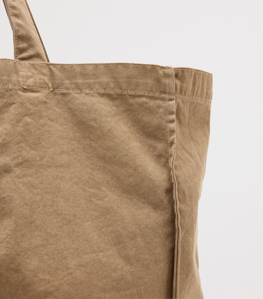 Large Cotton Haven Tote Bag PINE BARK BROWN Image 5