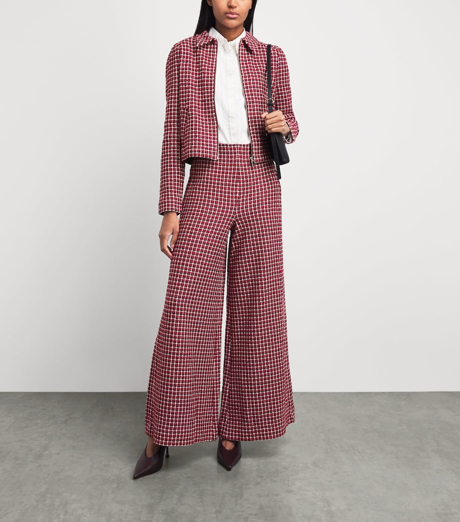 ME+EM Womens Wide Palazzo Trousers Pomegranate Red Image 2
