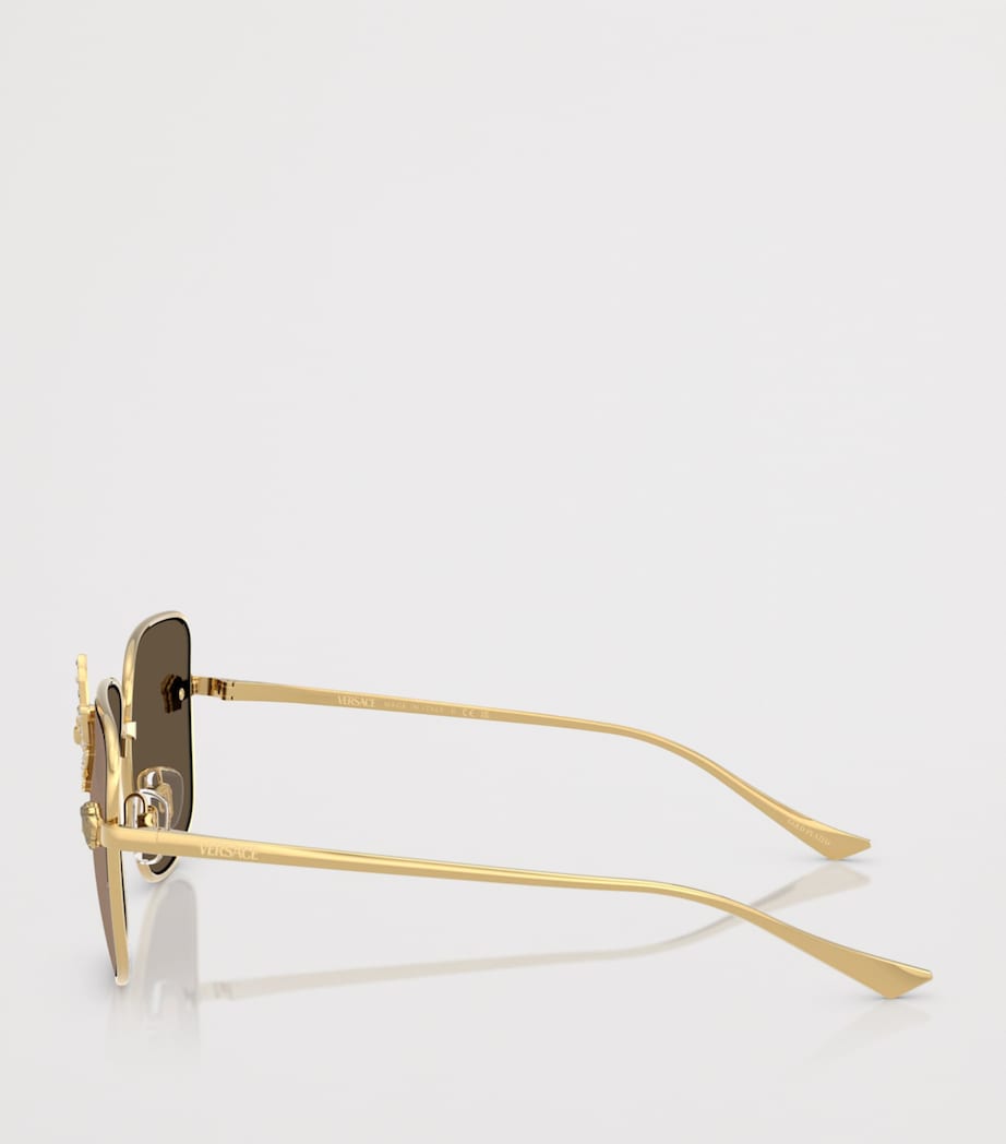 Versace Square Butterfly Sunglasses Gold Image 3