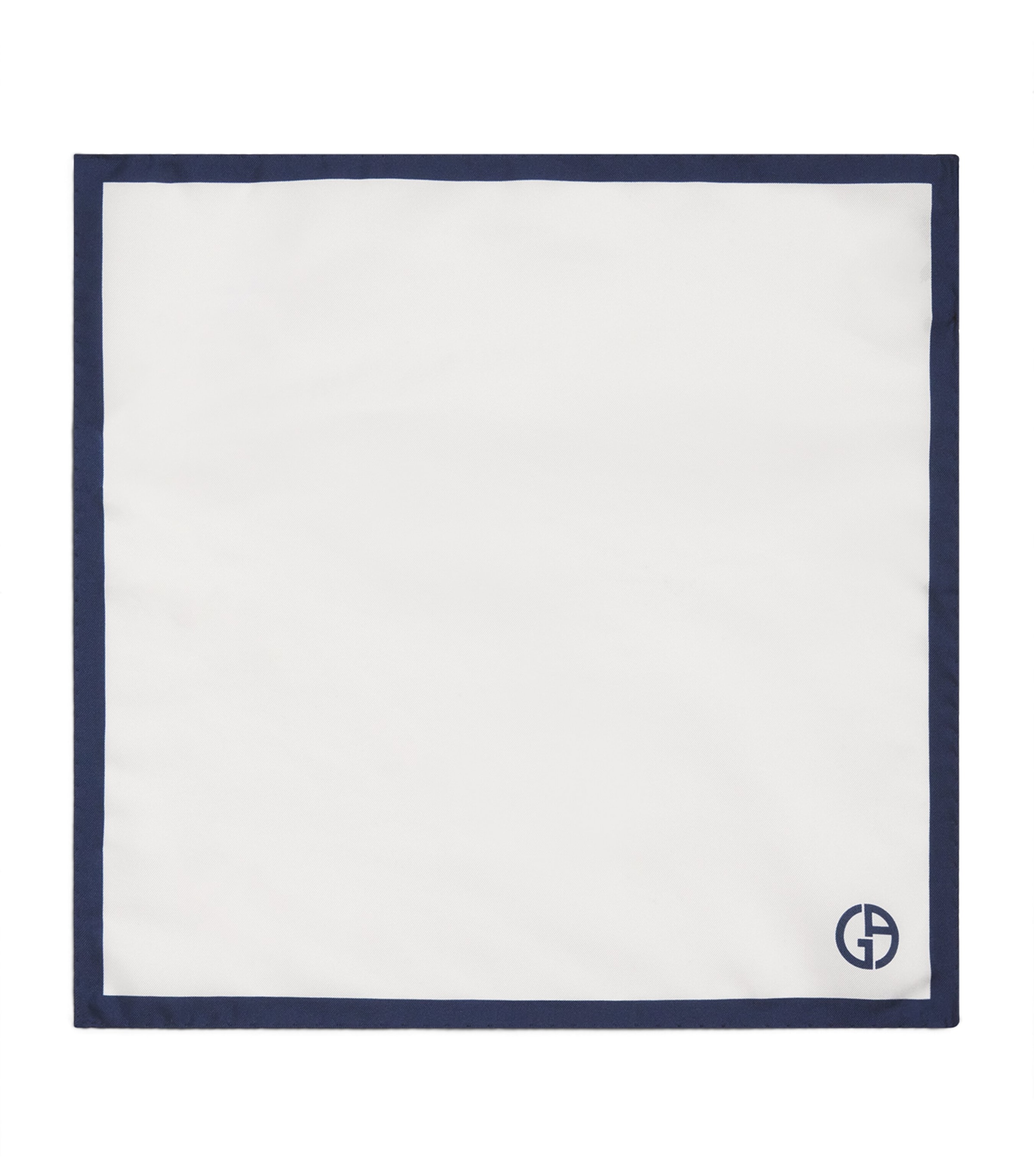 Giorgio Armani Silk GA Logo Pocket Square | Men Accessories | Pocket Squares | Designers | Giorgio Armani | Partywear | Mens | Accessories