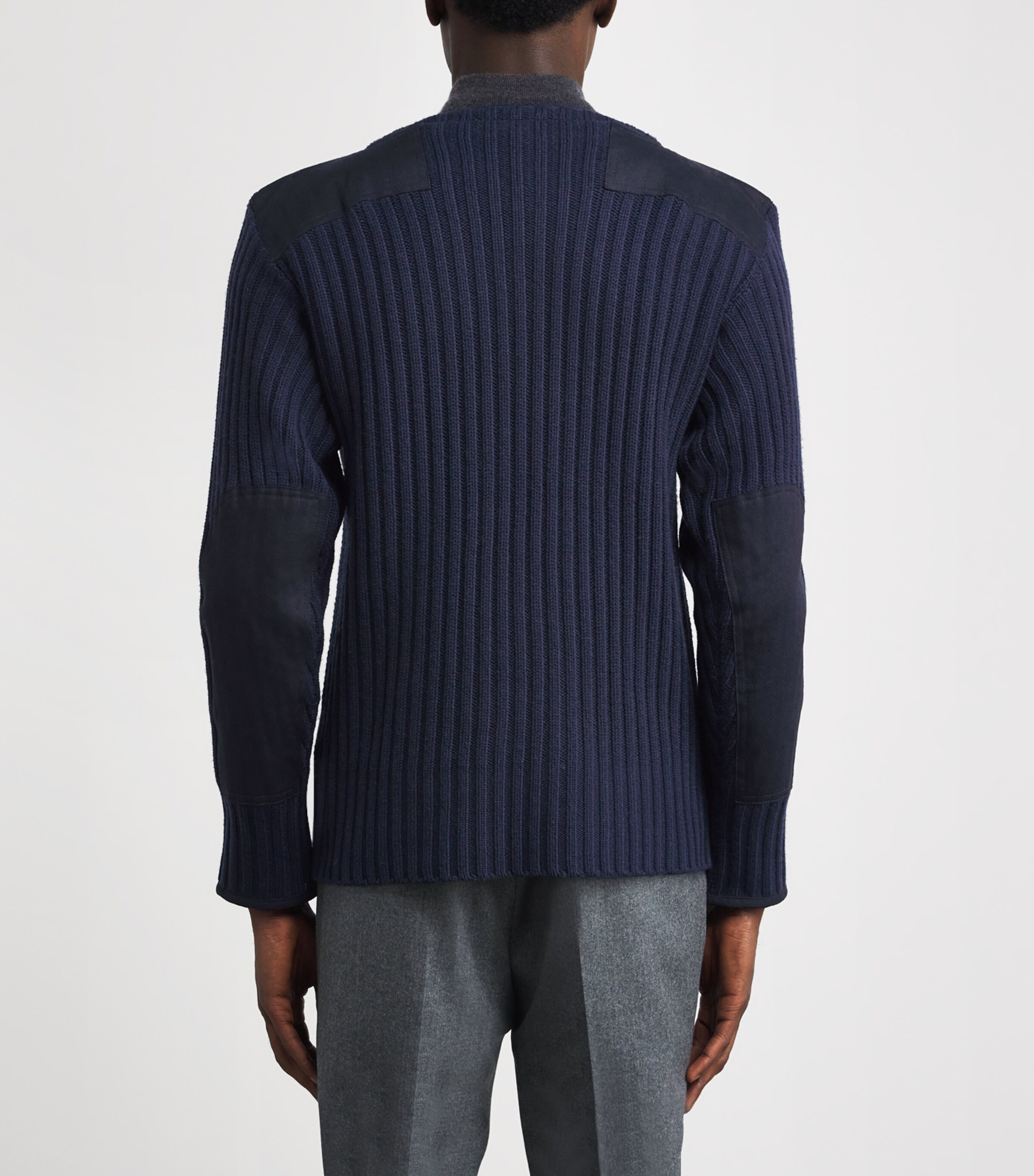N.Peal Mens Merino Wool-Cashmere 007 Sweater Nvy Navy Image 4