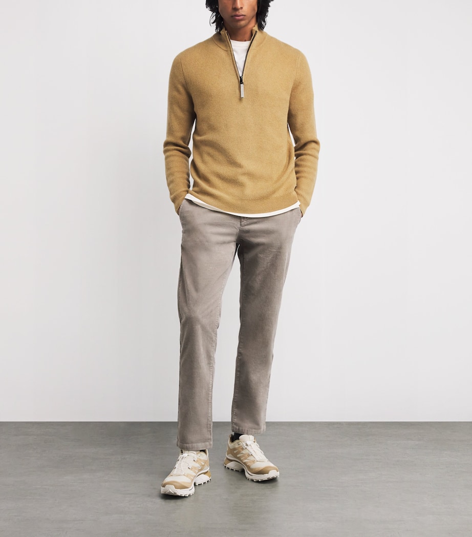 Derek Quarter-Zip Sweater 805-WET SAND Image 2
