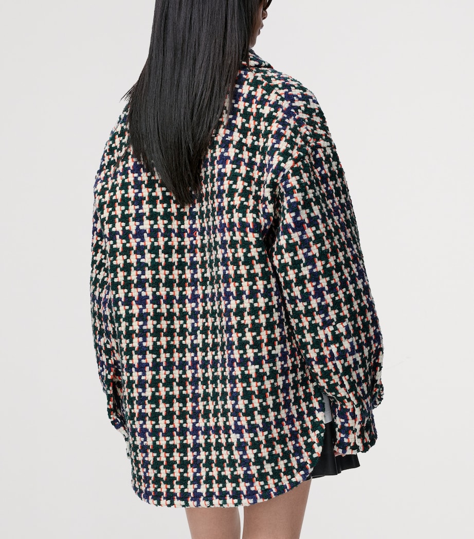 Tweed Houndstooth Overshirt GREEN/MULTICOLOR Image 4
