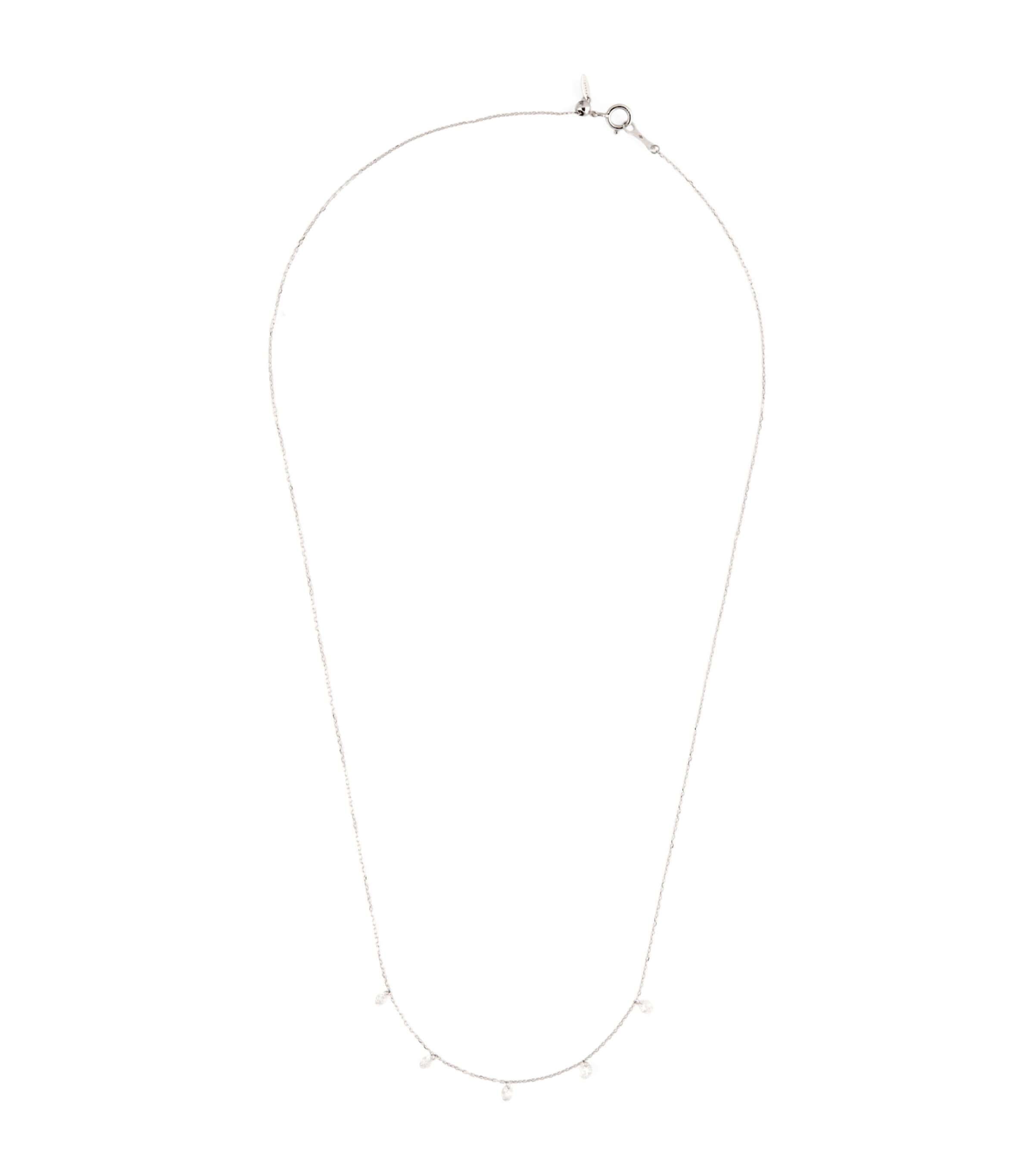 Persée White Gold And Diamond 5-stone Danaé Necklace In White