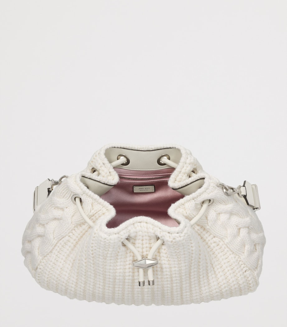 Bon Bon Cinch Wool Top-Handle Bag LATTE/ANTIQUE SILVER Image 5