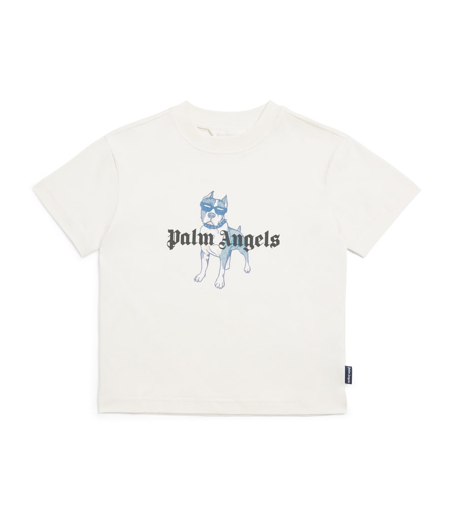 Palm Angels Kids Cotton Print T-Shirt (4-12+ Years) White Image 1