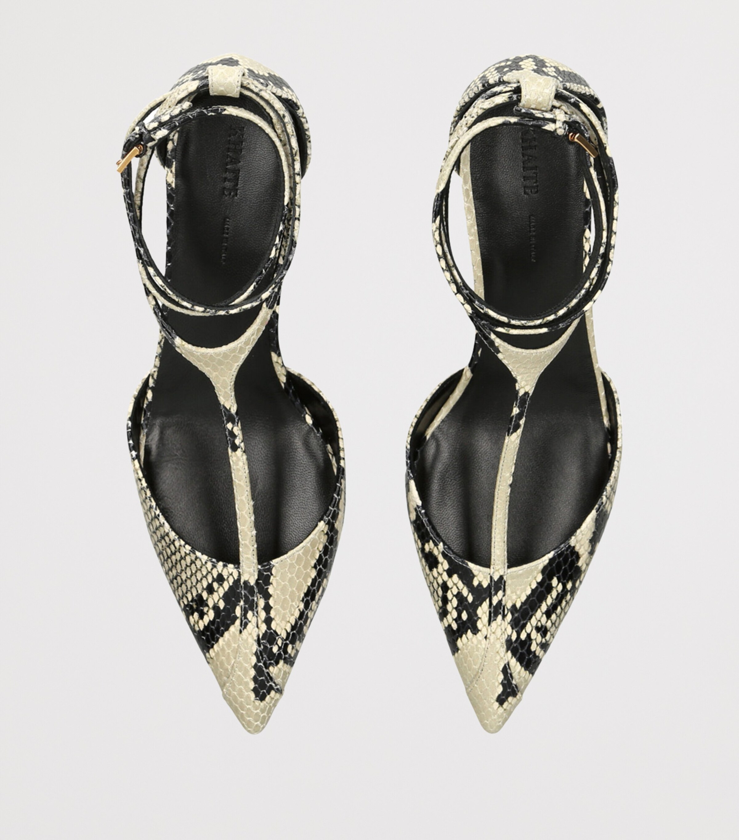 Python-Embossed Leather Mia Pumps 45 GREY/P.CMB Image 4