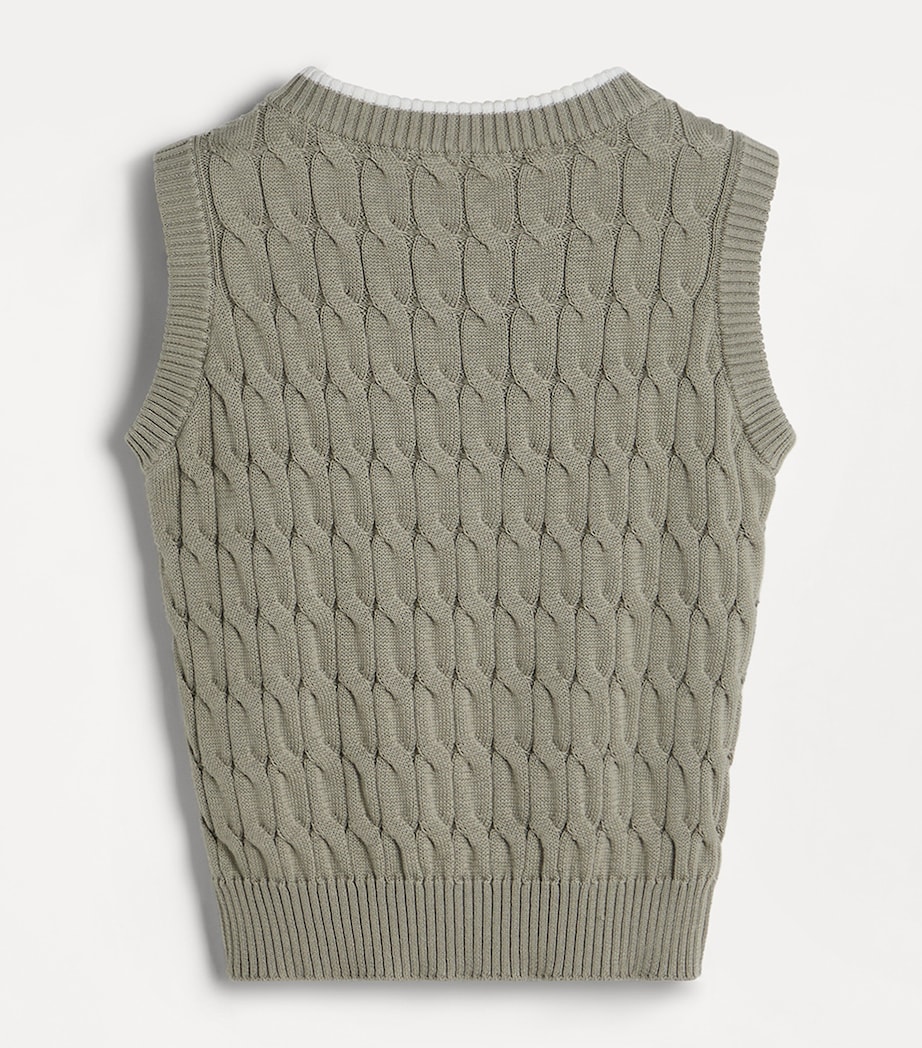Brunello Cucinelli Kids Cotton Sweater Vest (4-6 Years) Image 2