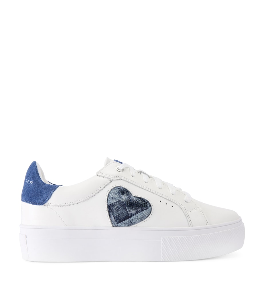 Leather Lana Heart Low-Top Sneakers DENIM Image 1