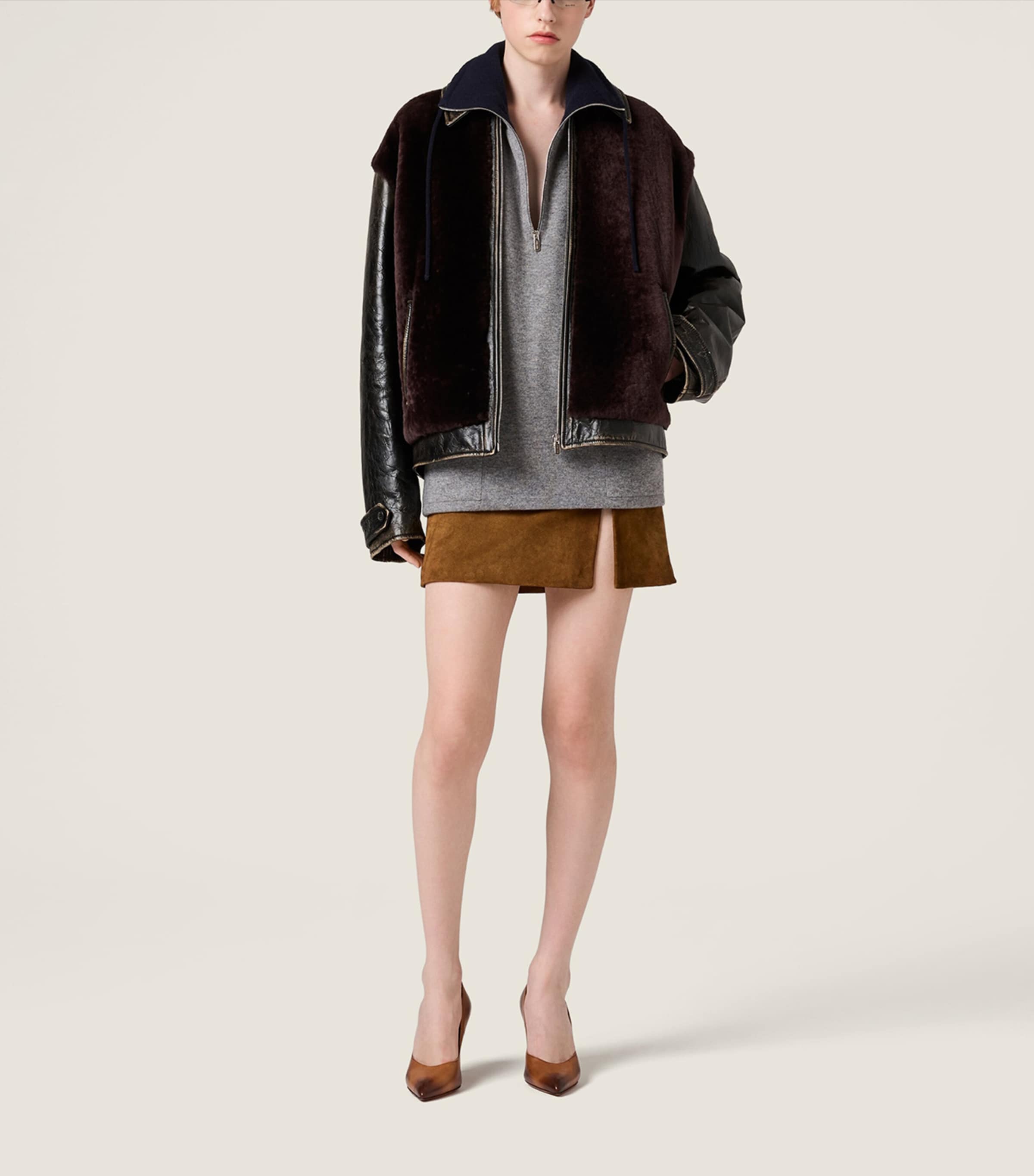 Miu Miu Womens Cashmere Half Zip Sweater Image 2