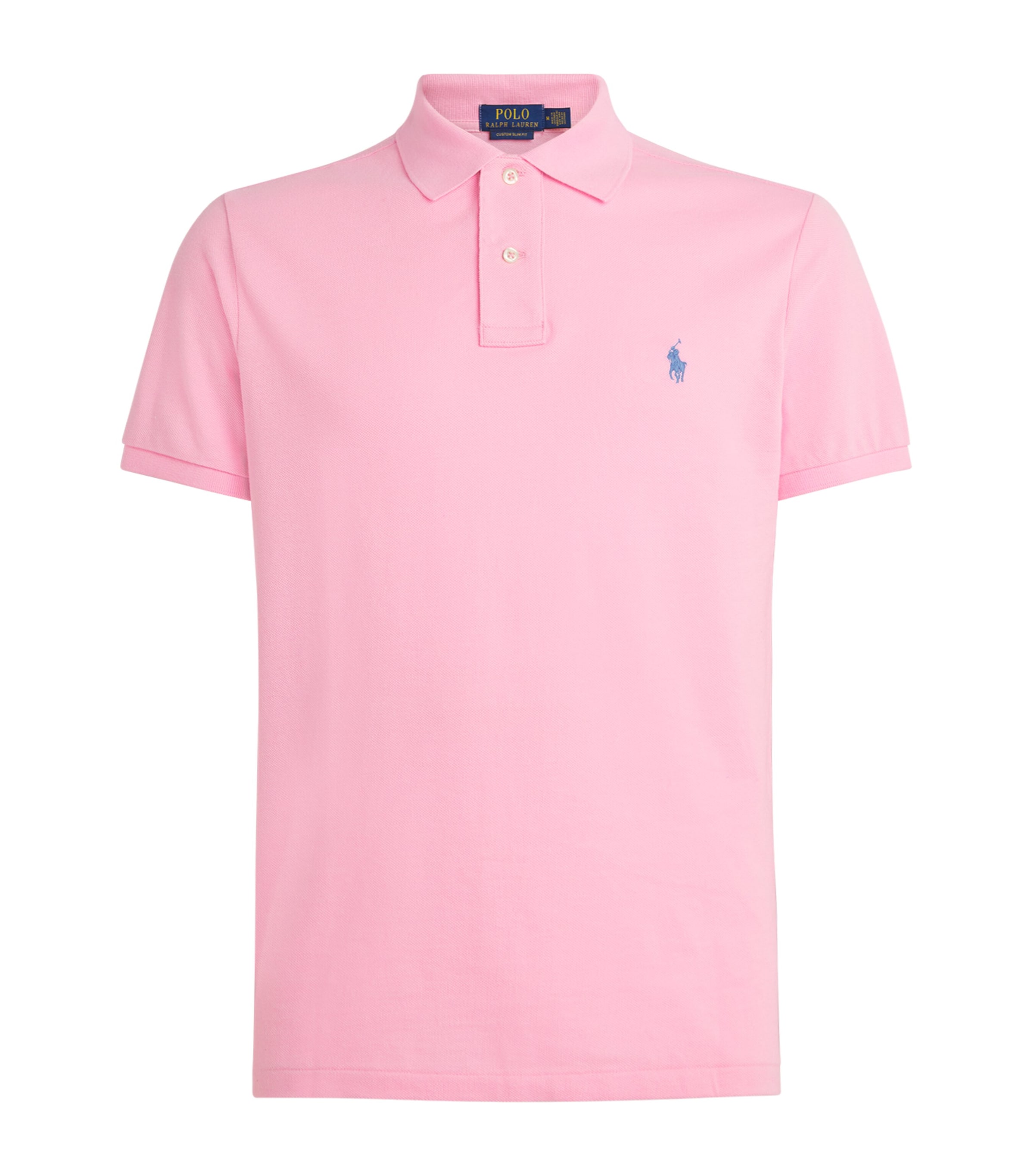Polo Ralph Lauren Mens Cotton-Mesh Polo Shirt Pink Image 1