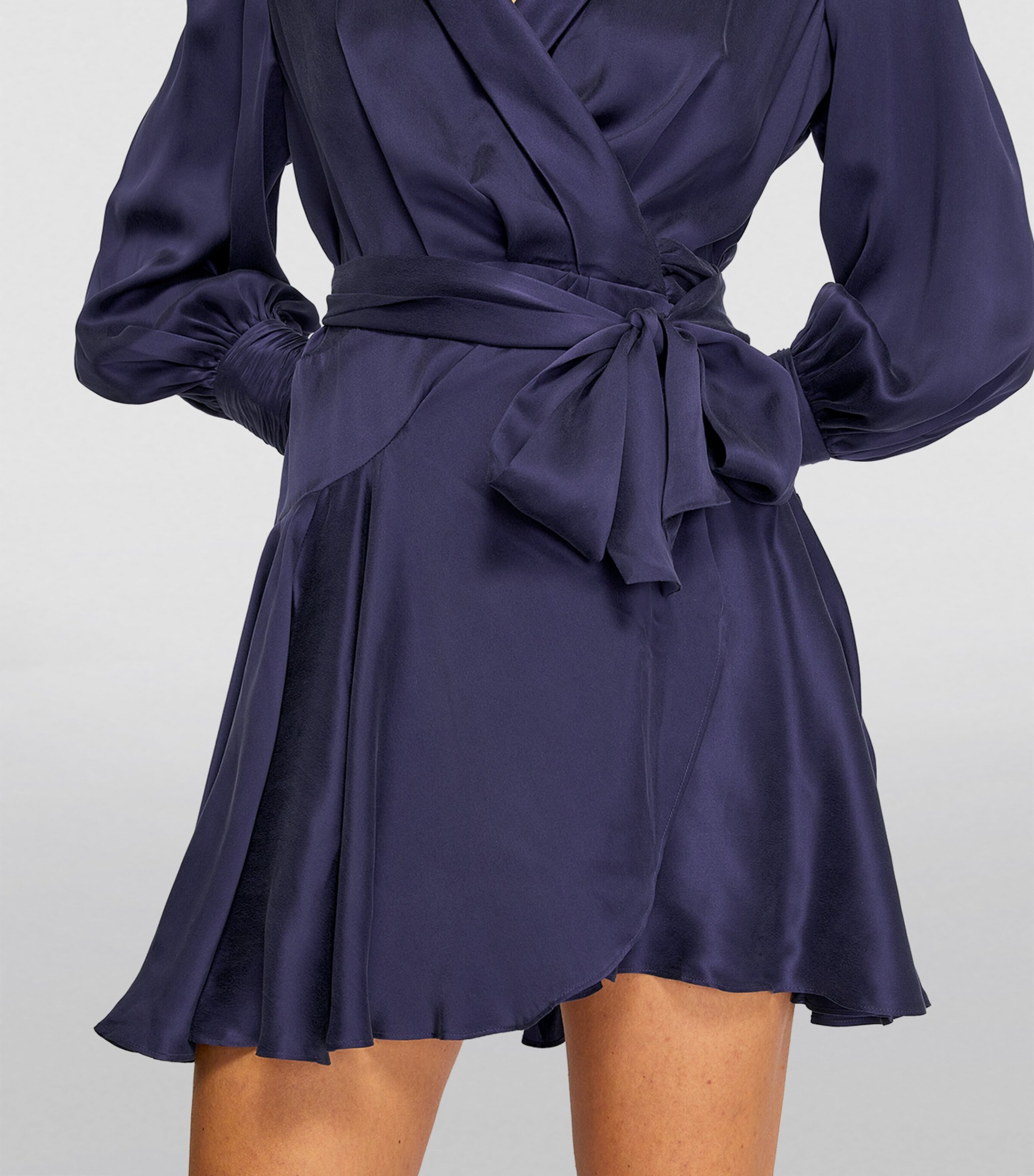 Zimmermann Silk Wrap Mini Dress | Harrods US
