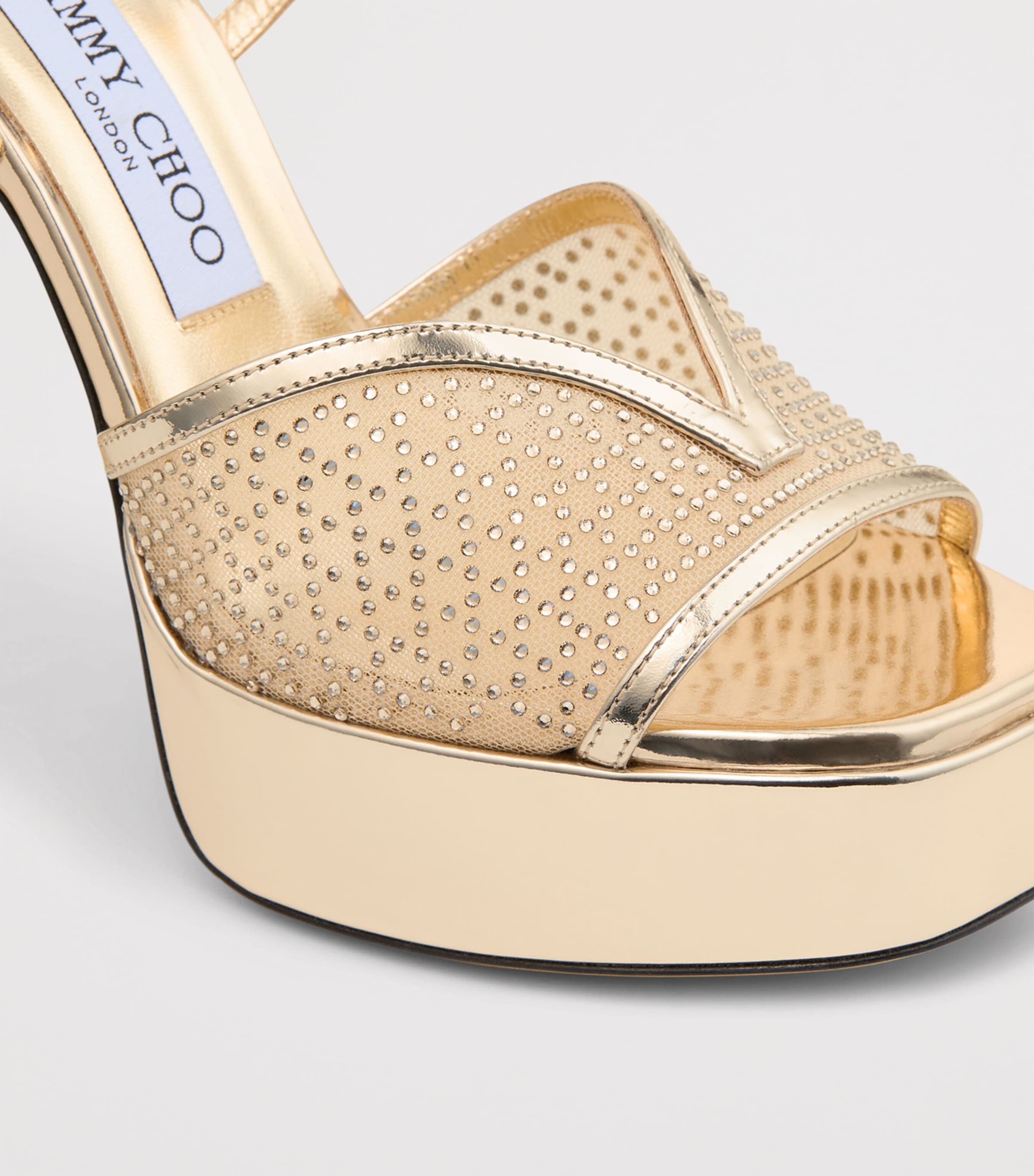 Karli 125 Embellished Platform Sandals GOLD/GOLD Image 5