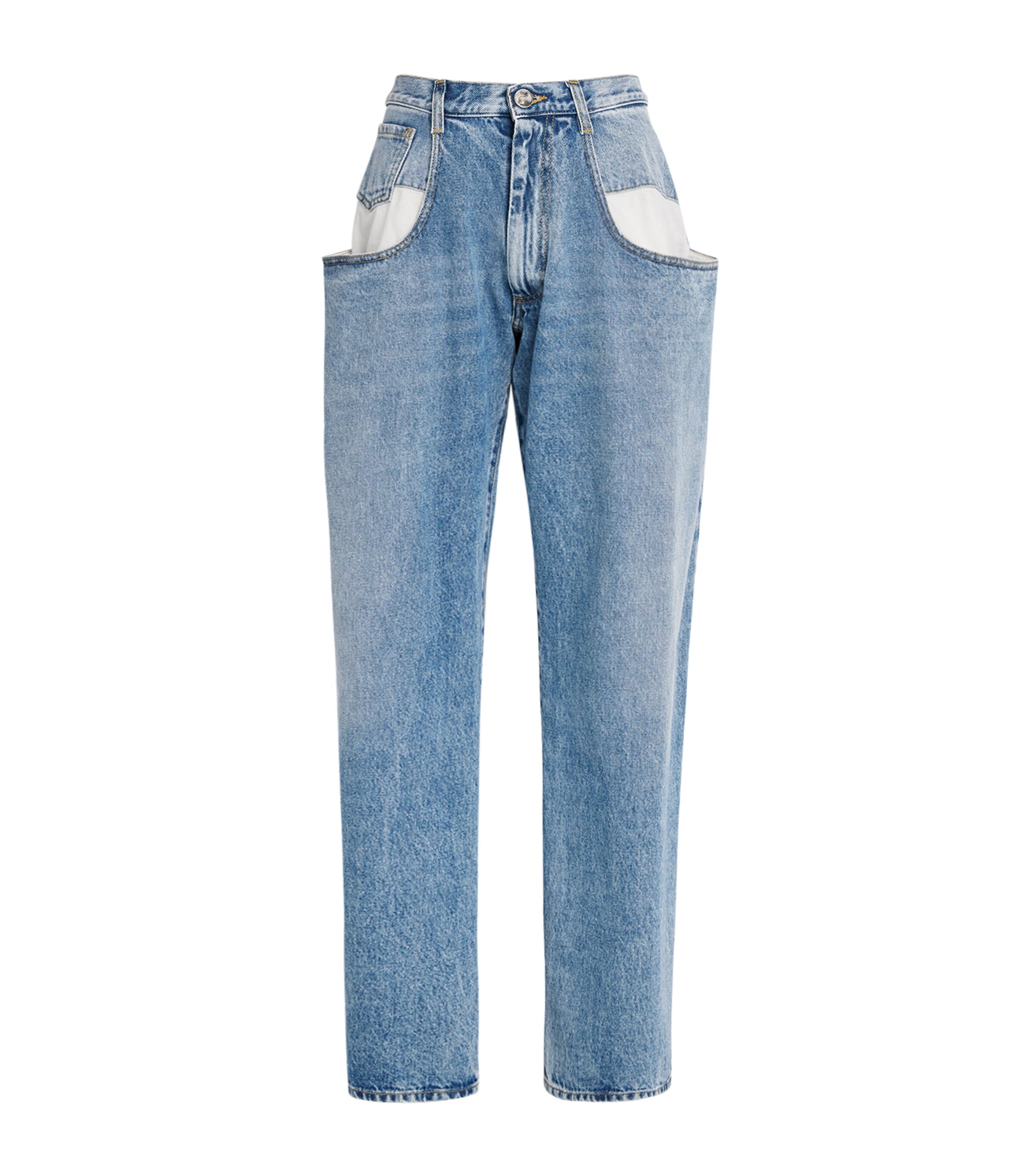 Maison Margiela Blue Contrast-Pocket Straight-Leg Jeans | Harrods US Maison Margiela Blue Contrast-Pocket Straight-Leg Jeans | Harrods US